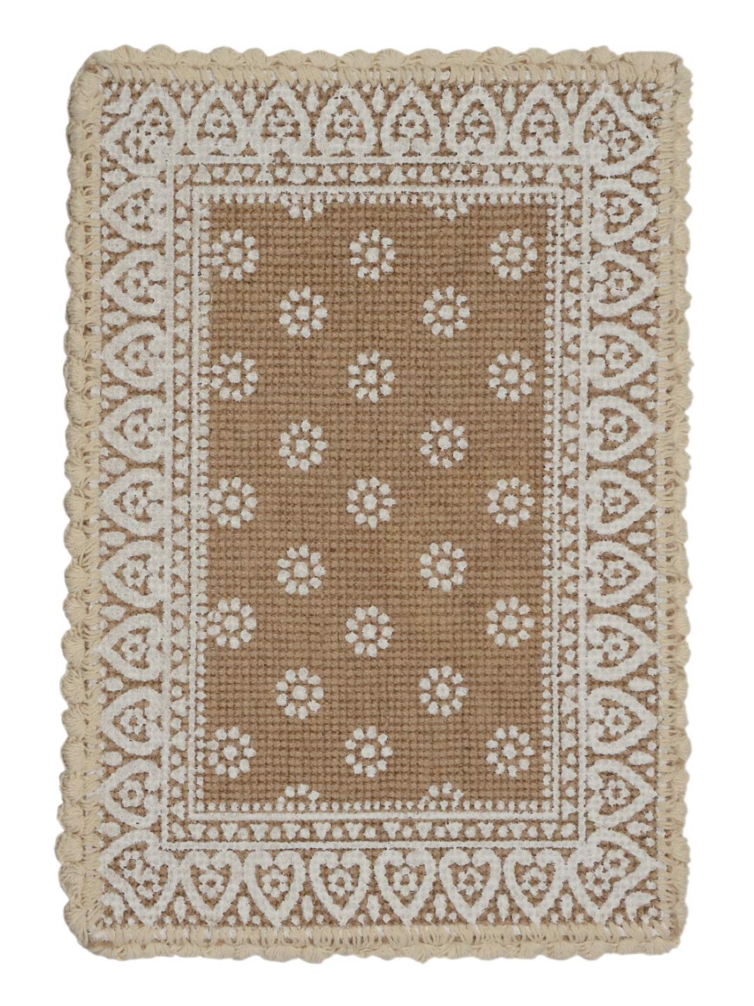 Jute & Cotton Table Mat with Artistic Print | Handcrafted Dining Table Décor - Image 9