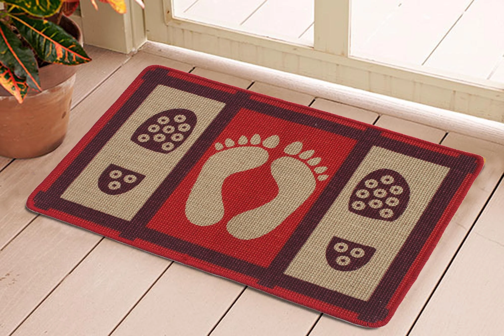 Decorative Jute Printed Anti-Slip Doormat – Set of 3 - Image 4