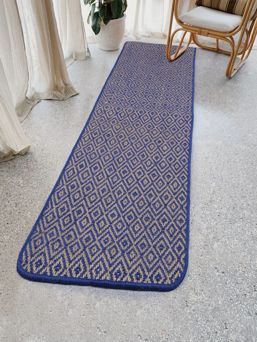 Mini Diamond Jute & Cotton Runner | Handwoven Texture & Anti-Slip Base - Image 13