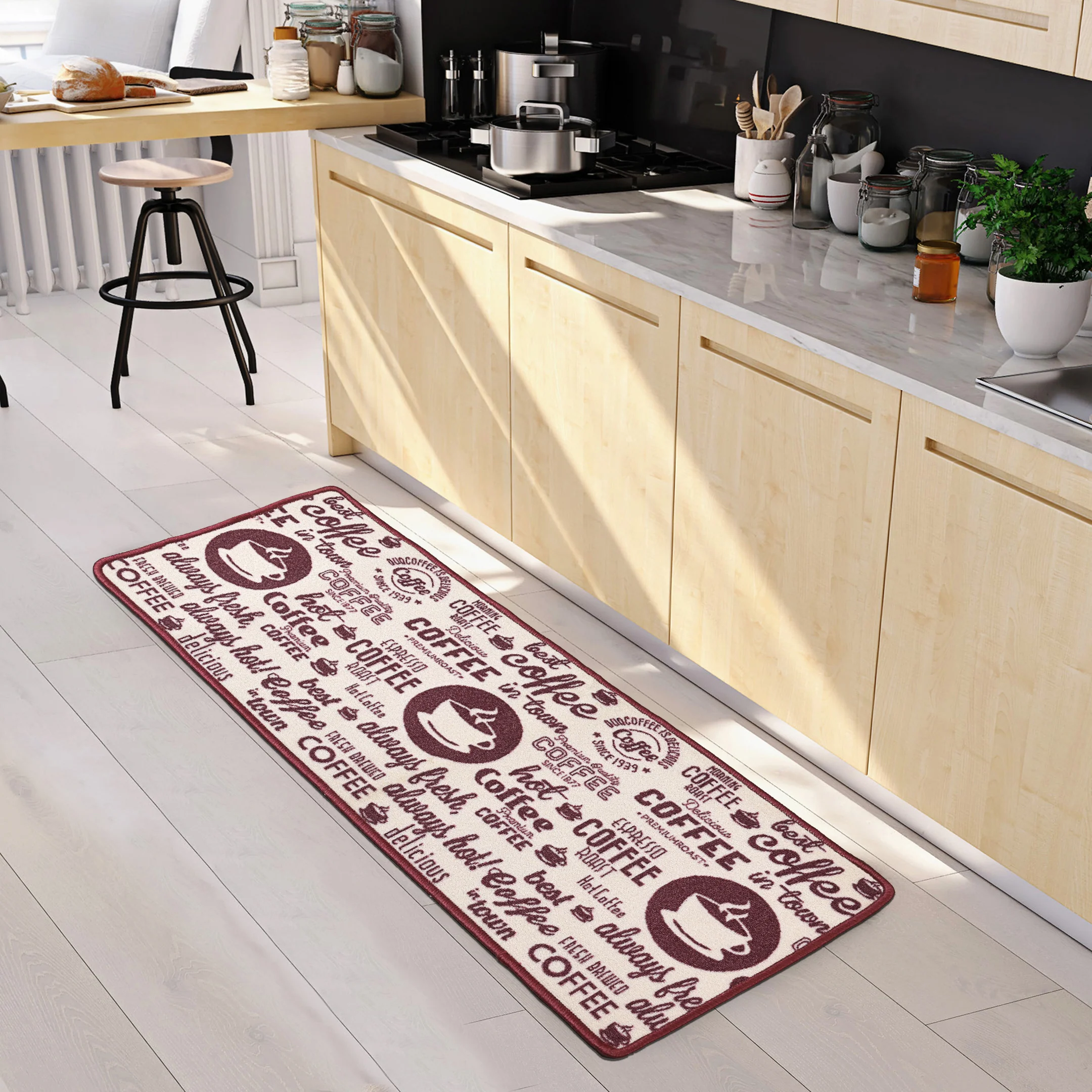 Saral Home PP-Yarn Large Kitchen Runner | Anti-Skid & Strong Backing