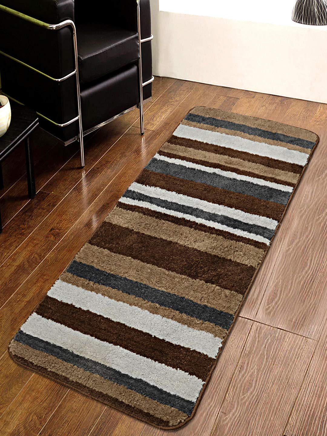 Colored Stripe Soft Microfiber Anti-Skid Runner