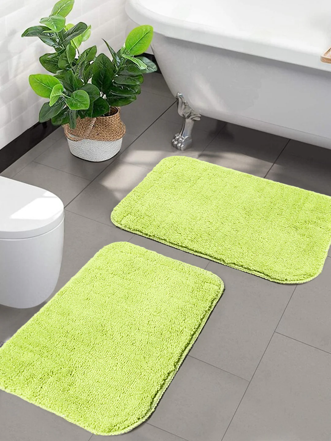 Soft Microfiber Anti-Skid Bath Mat Combo - Image 26