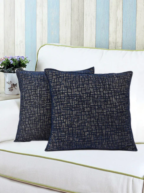 Tic Tac Cushion Cover – Set of 2 | Modern Geometric Textured Pattern - Image 25