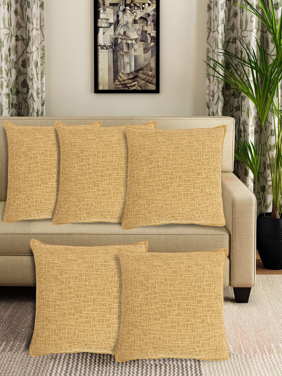 Tic Tac Cushion Cover – Set of 2 | Modern Geometric Textured Pattern - Image 8