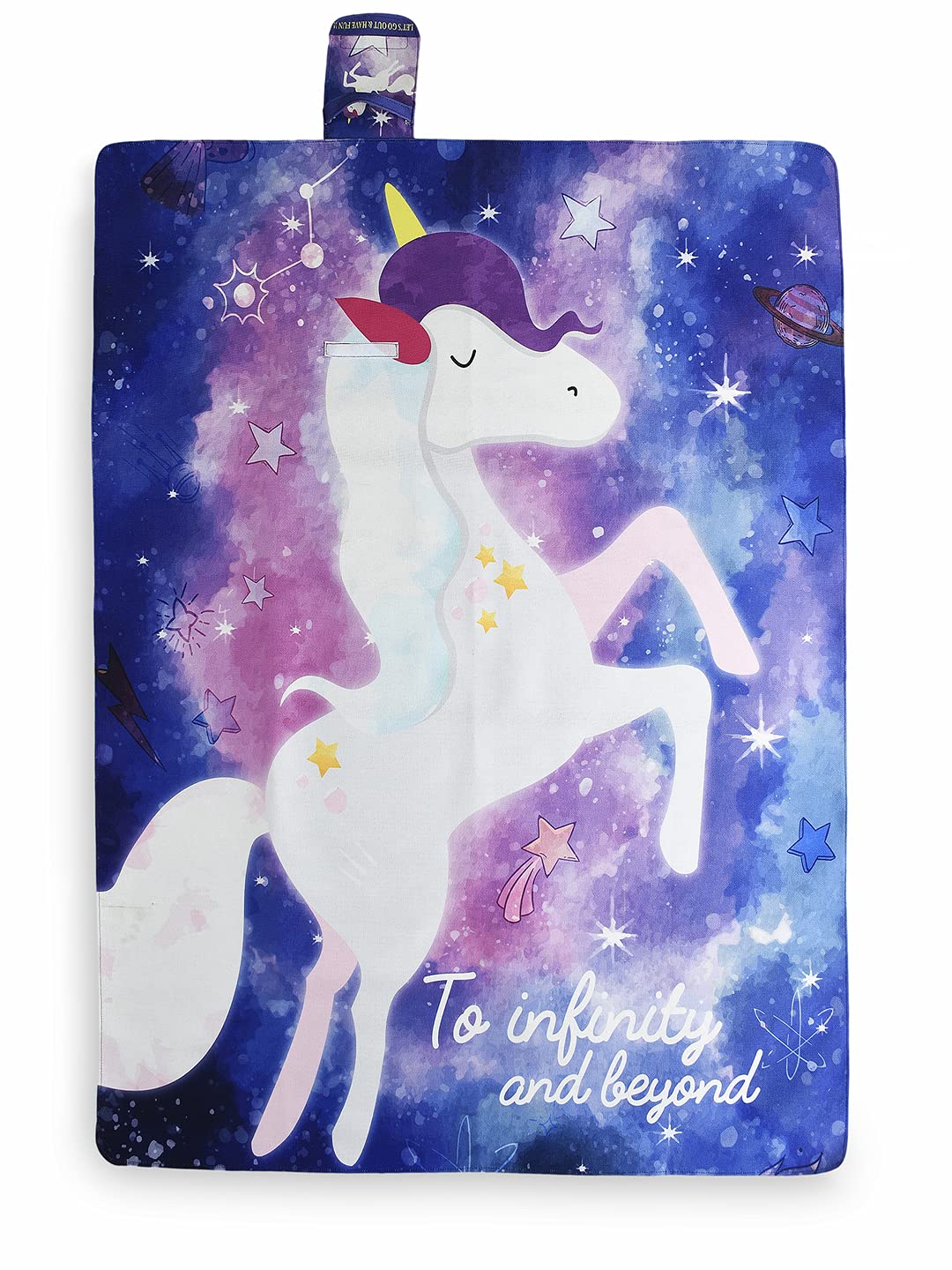 Unicorn Microfiber Picnic Mat Pink,125x150 Cms - Image 2