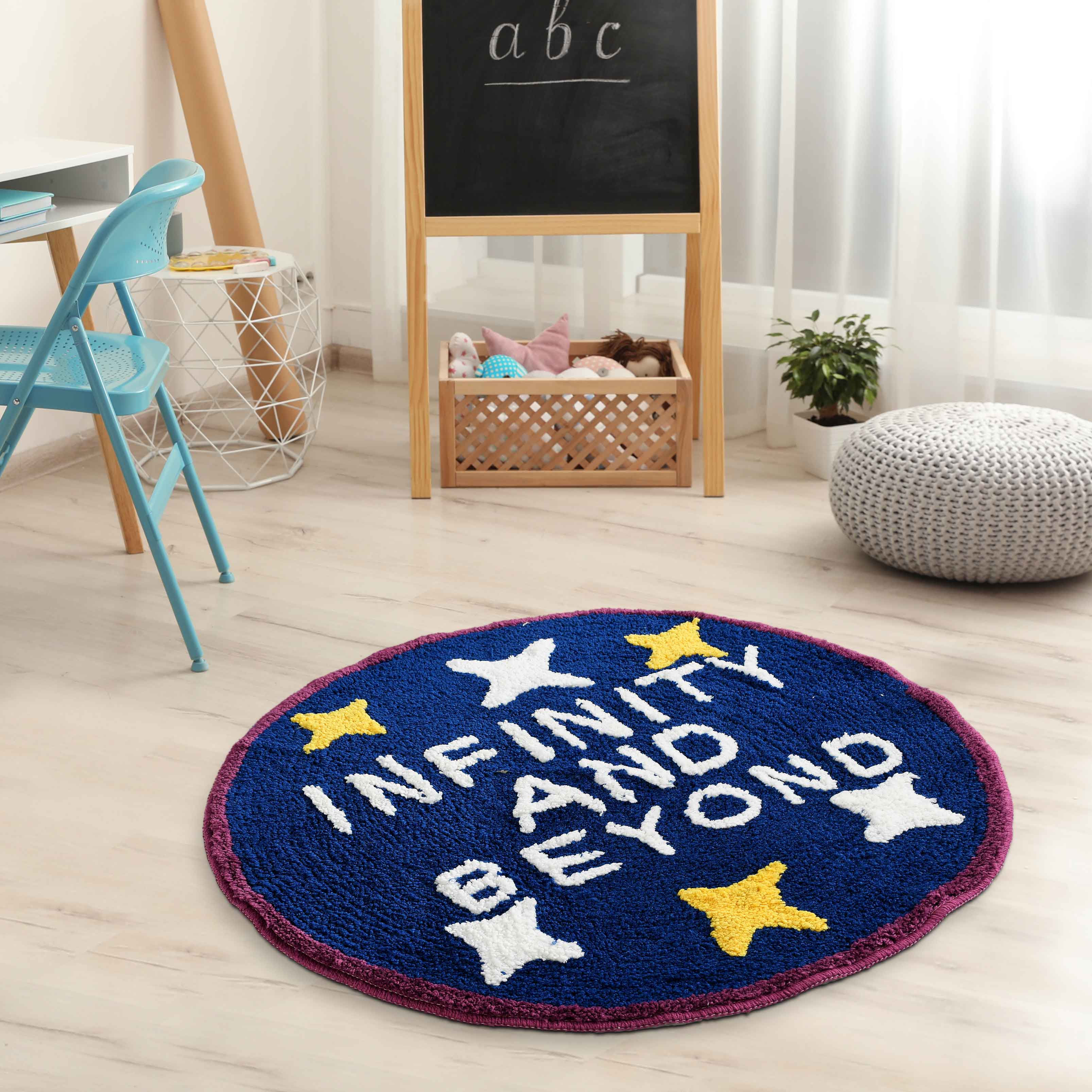 Saral Home Unicorn Soft Microfiber Multi-Purpose Round Mat – | Fun Round Design for Kids - Image 2