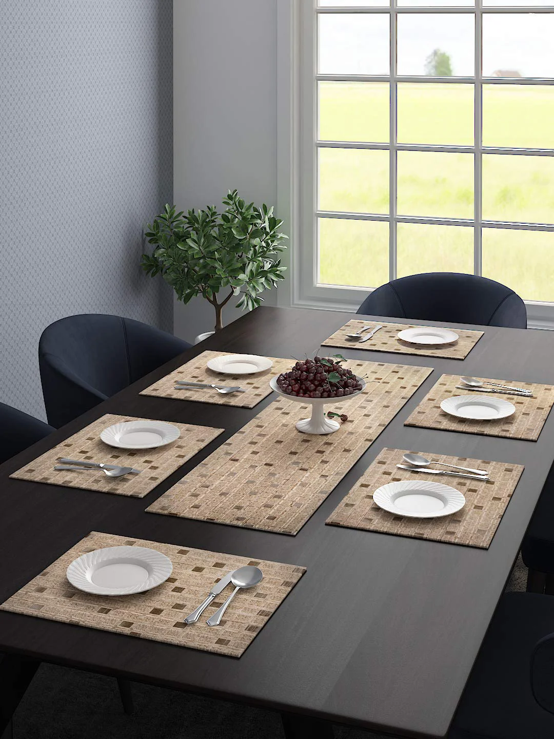 Matrix Unique Quality Viscose Dining Placemats | Modern Texture & Easy Maintenance - Image 8