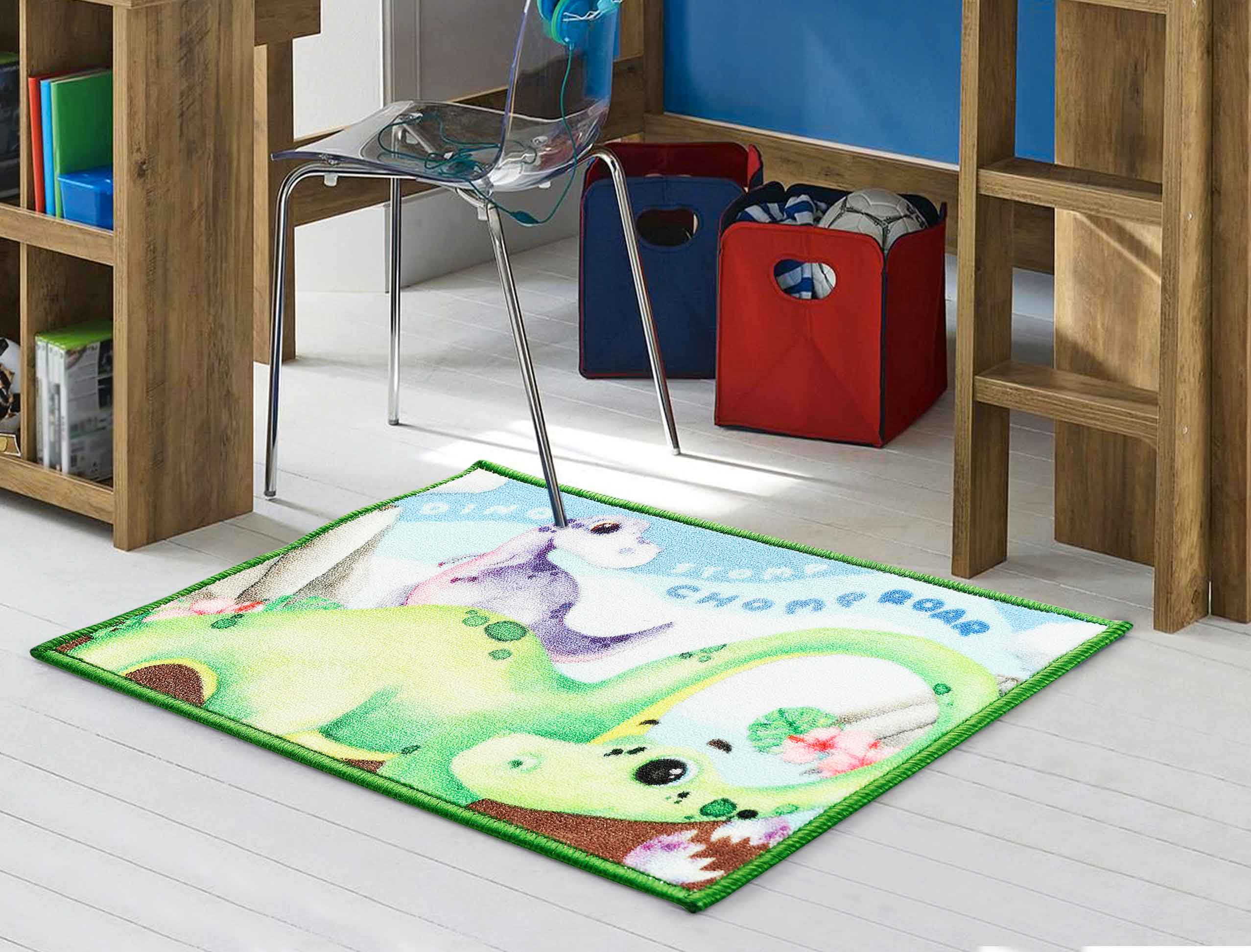 Saral Home Dinosaur Kids Anti-Skid PP Mat –  40x60 cm | Cute Design & Easy Clean - Image 3