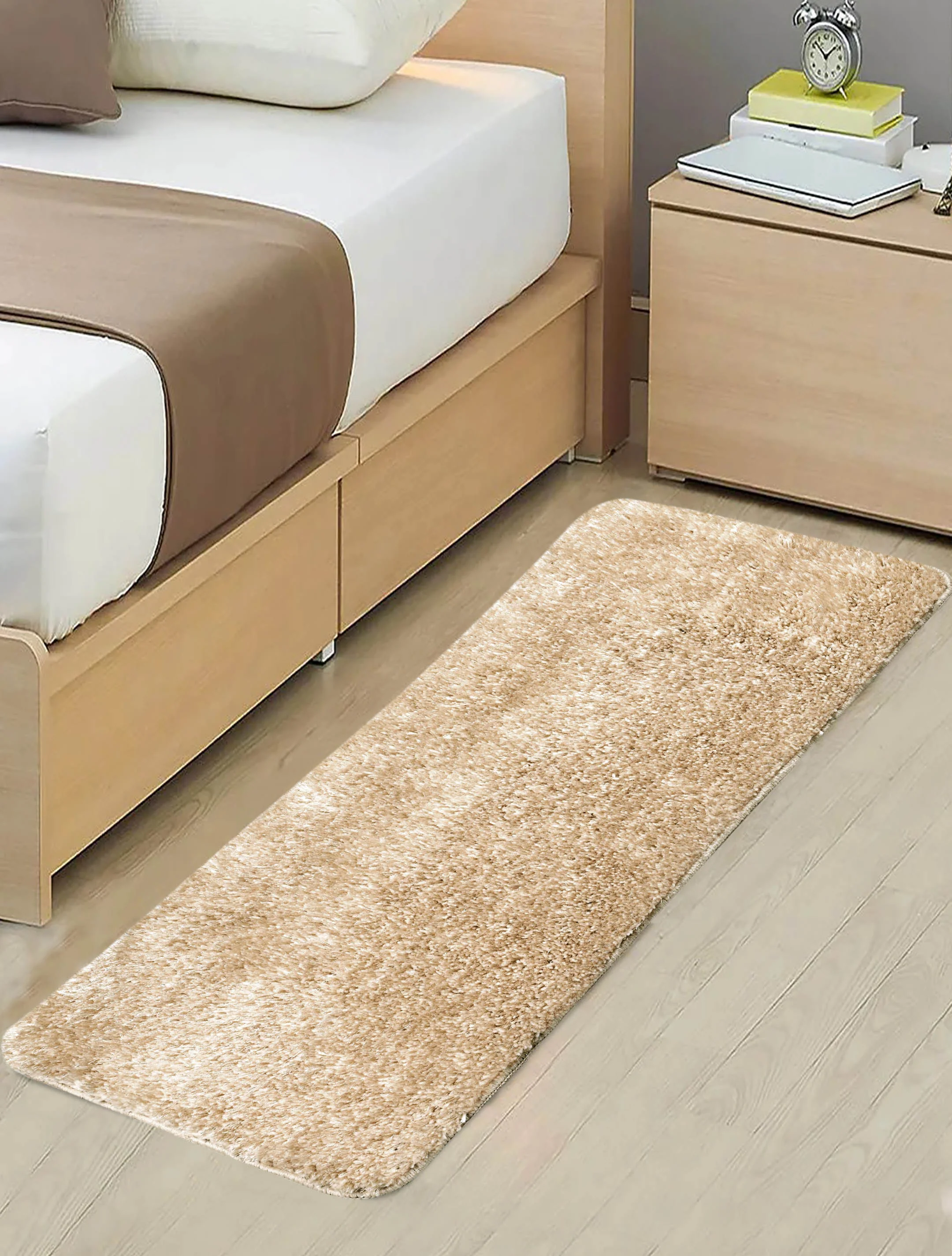 Shaggy Medium Shiny Pile Runner | Anti-Slip Modern Floor Rug - Image 6
