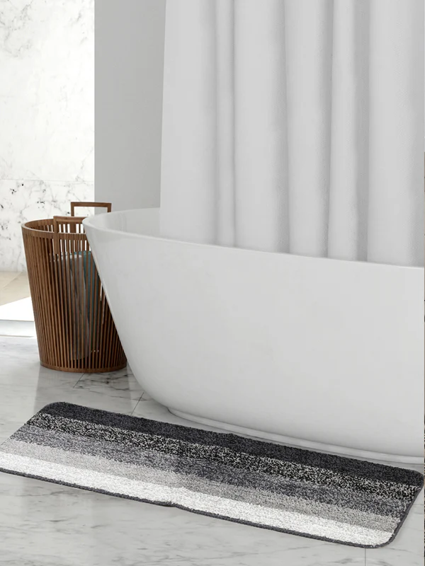 Ombre Stripe Soft Microfiber Bath Mat | Anti-Skid & Plush Design