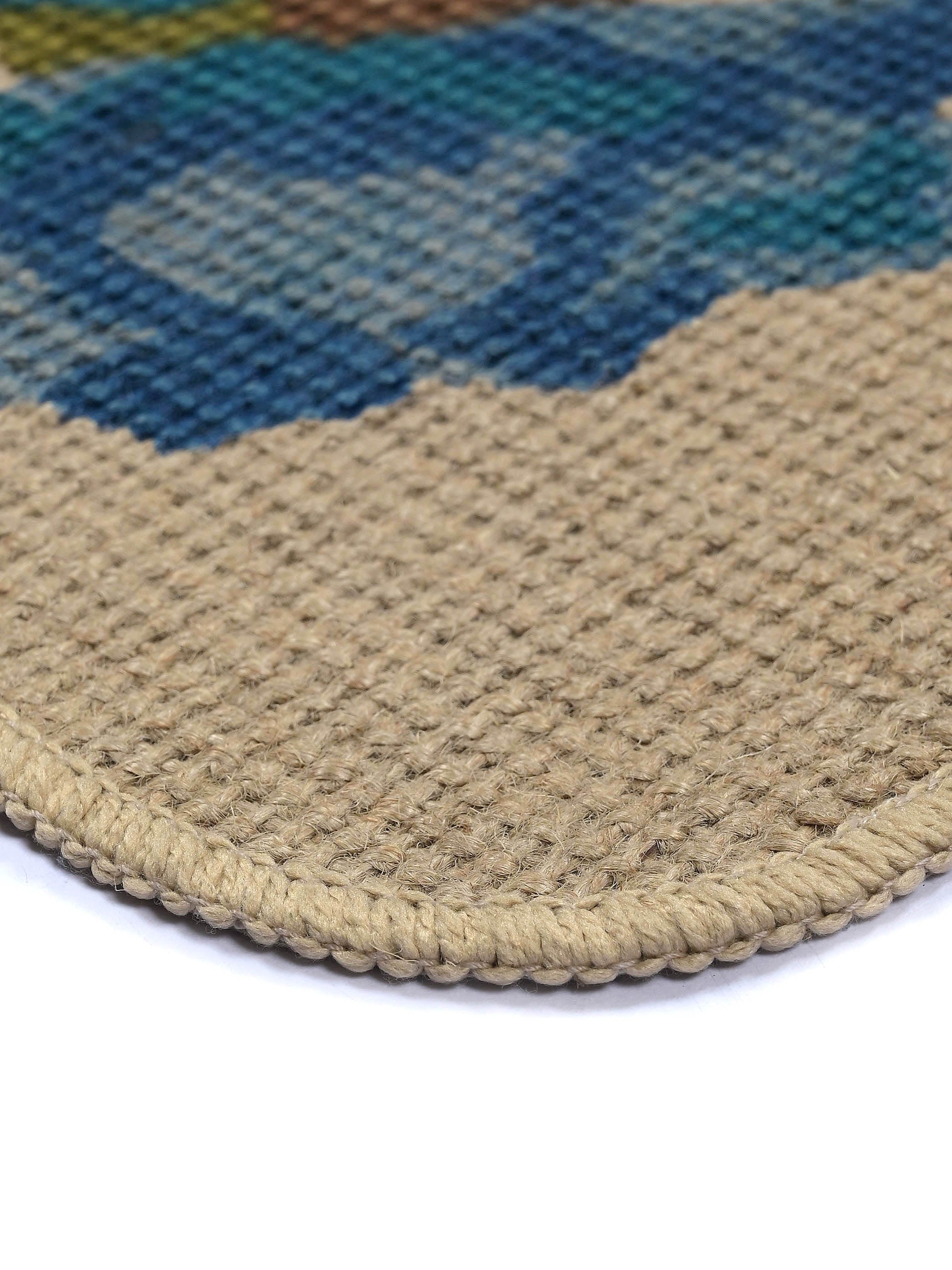 Microfiber Bath Mat & Jute Door Mat Combo Pack of 2Pc | Anti-Skid | Quick Drying | Soft Water Absorbent | Diamond & Floral Pattern - Image 4