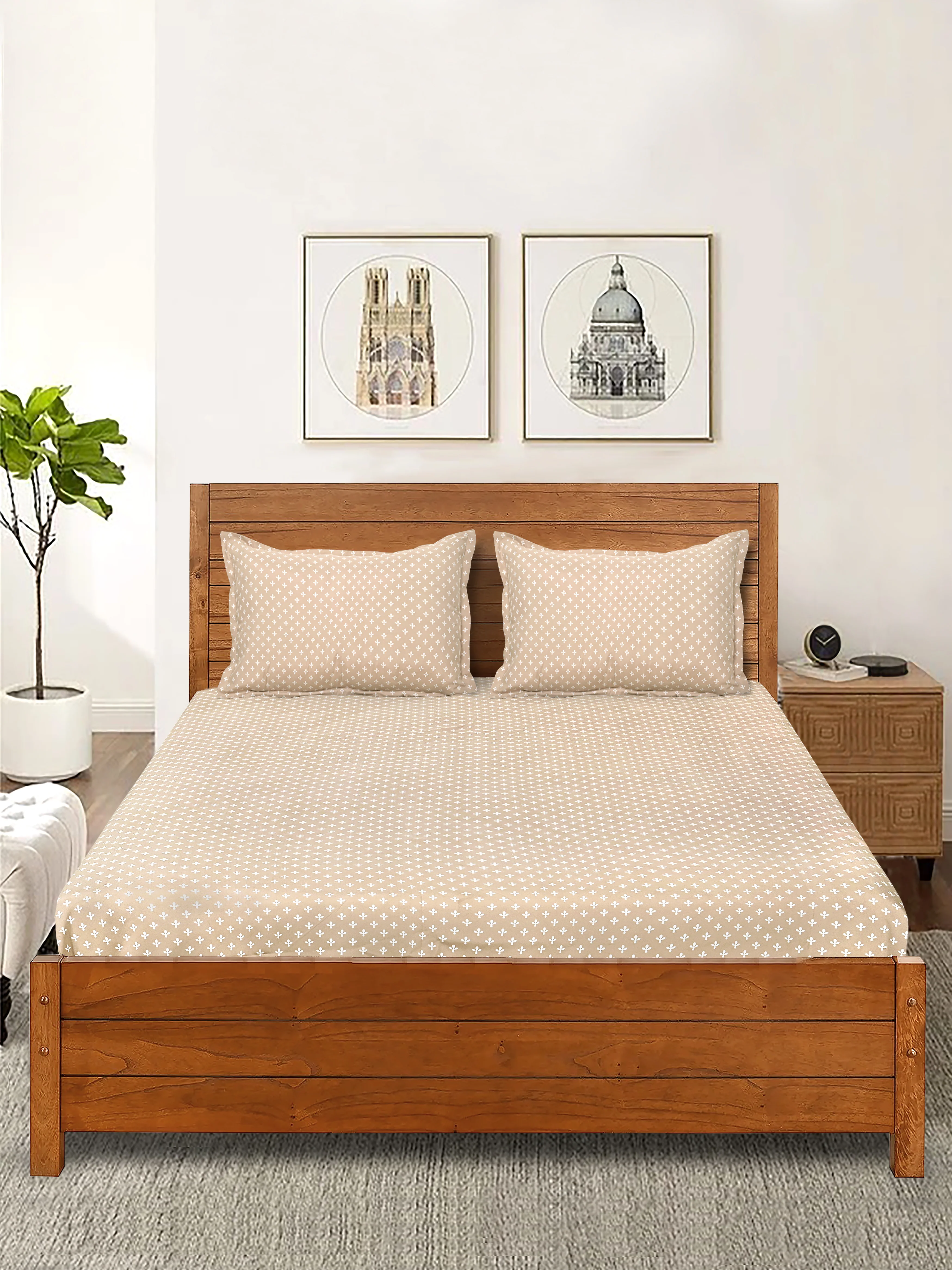 Neri Soft Bed Sheet Set | Elegant & Smooth Cotton Blend | Includes 2 Pillow Covers