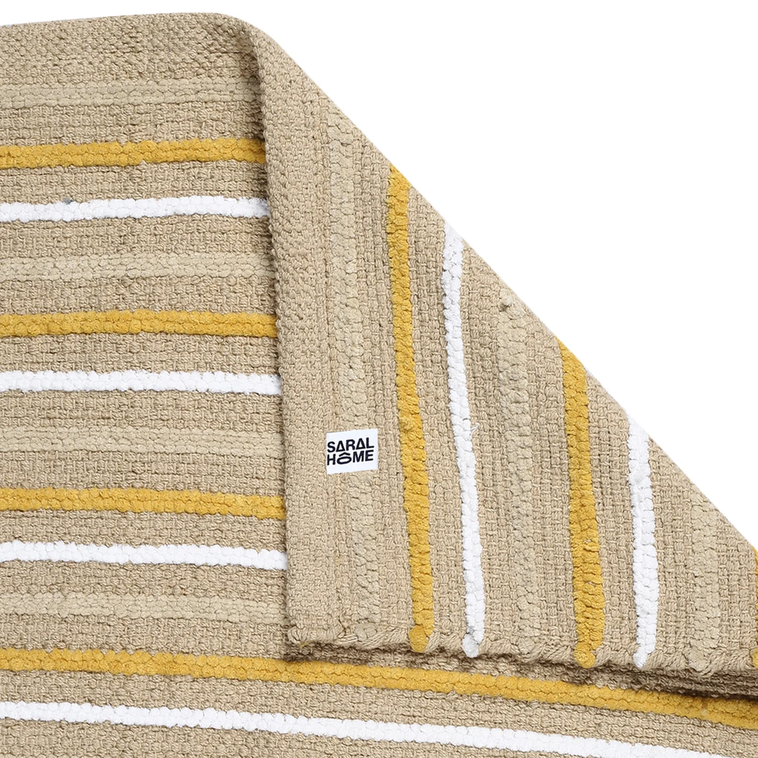 Soft Cotton Handloom Rugs – 50x70 cm (Pack of 2, Multi) | Handcrafted Textured Weave - Image 7