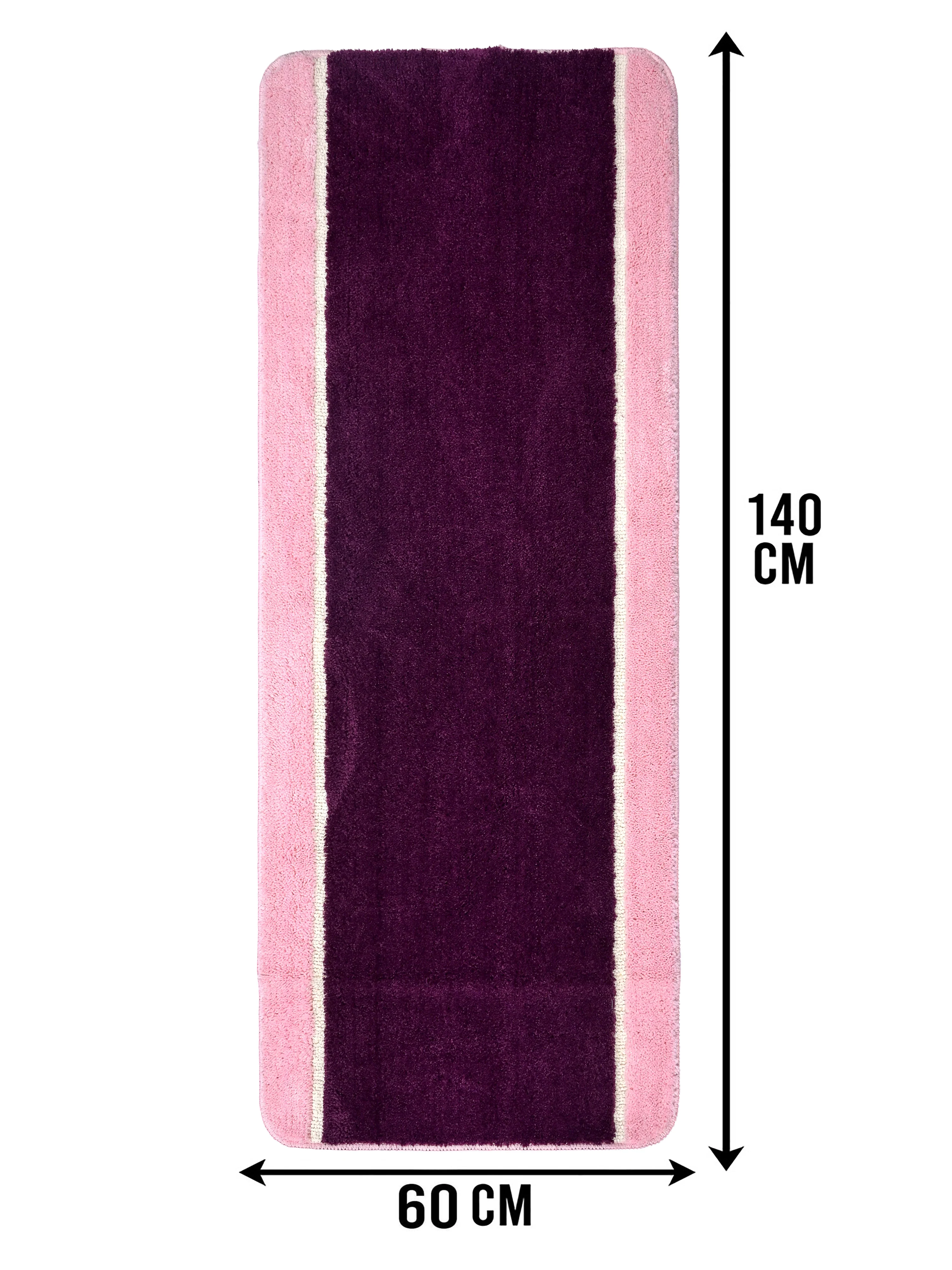 Solid-Stripe Soft Microfiber Anti-Slip Bath Runner – Plush & Durable - Image 22