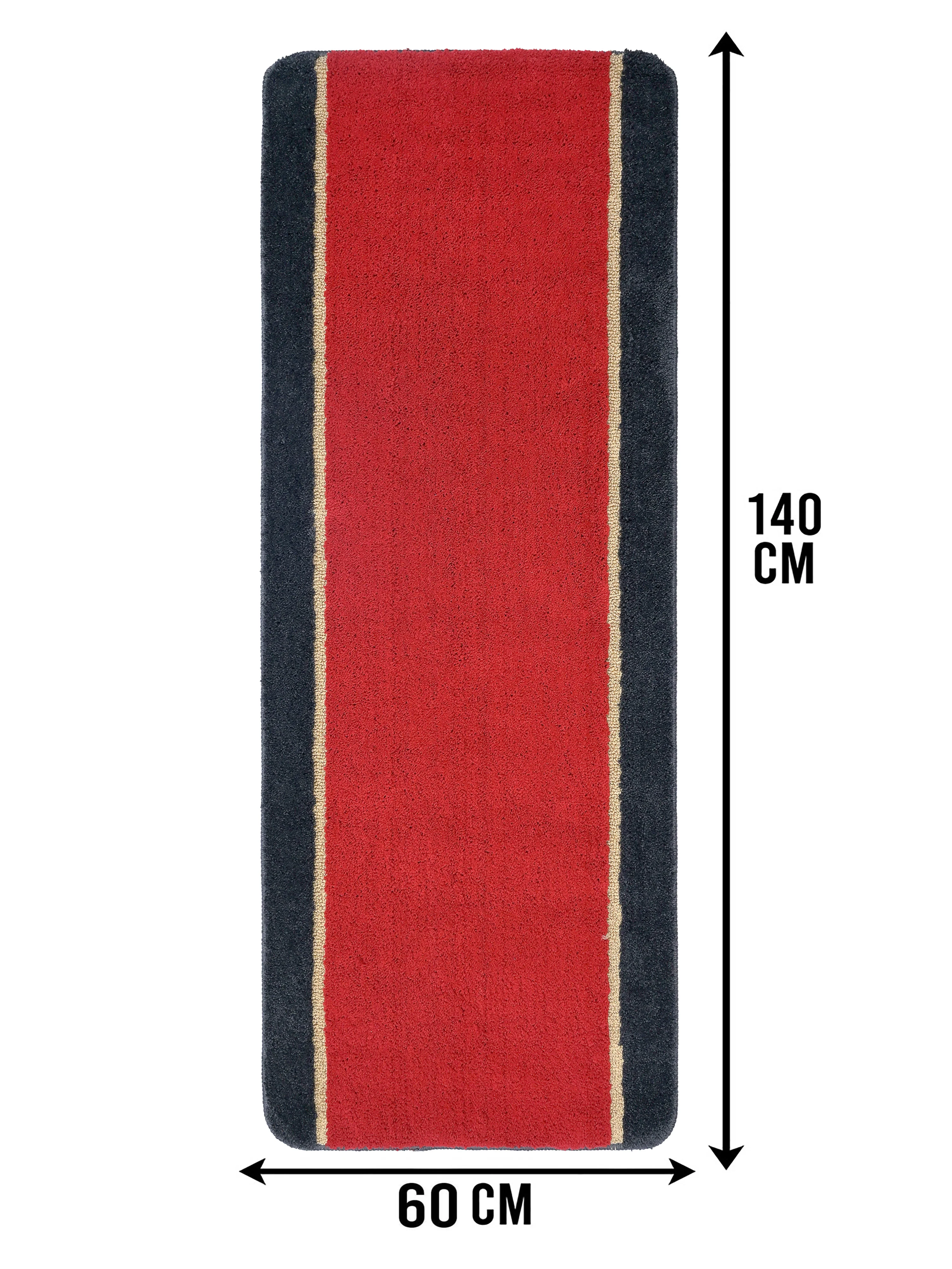 Solid-Stripe Soft Microfiber Anti-Slip Bath Runner – Plush & Durable - Image 27