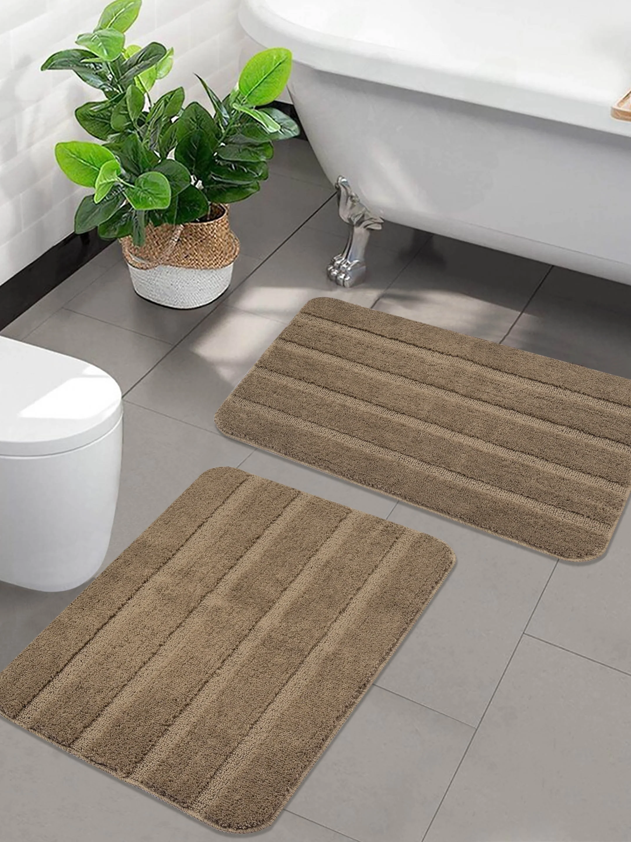 High Low Loop Microfiber Bathmat Set | Anti-Slip & Soft - Image 15