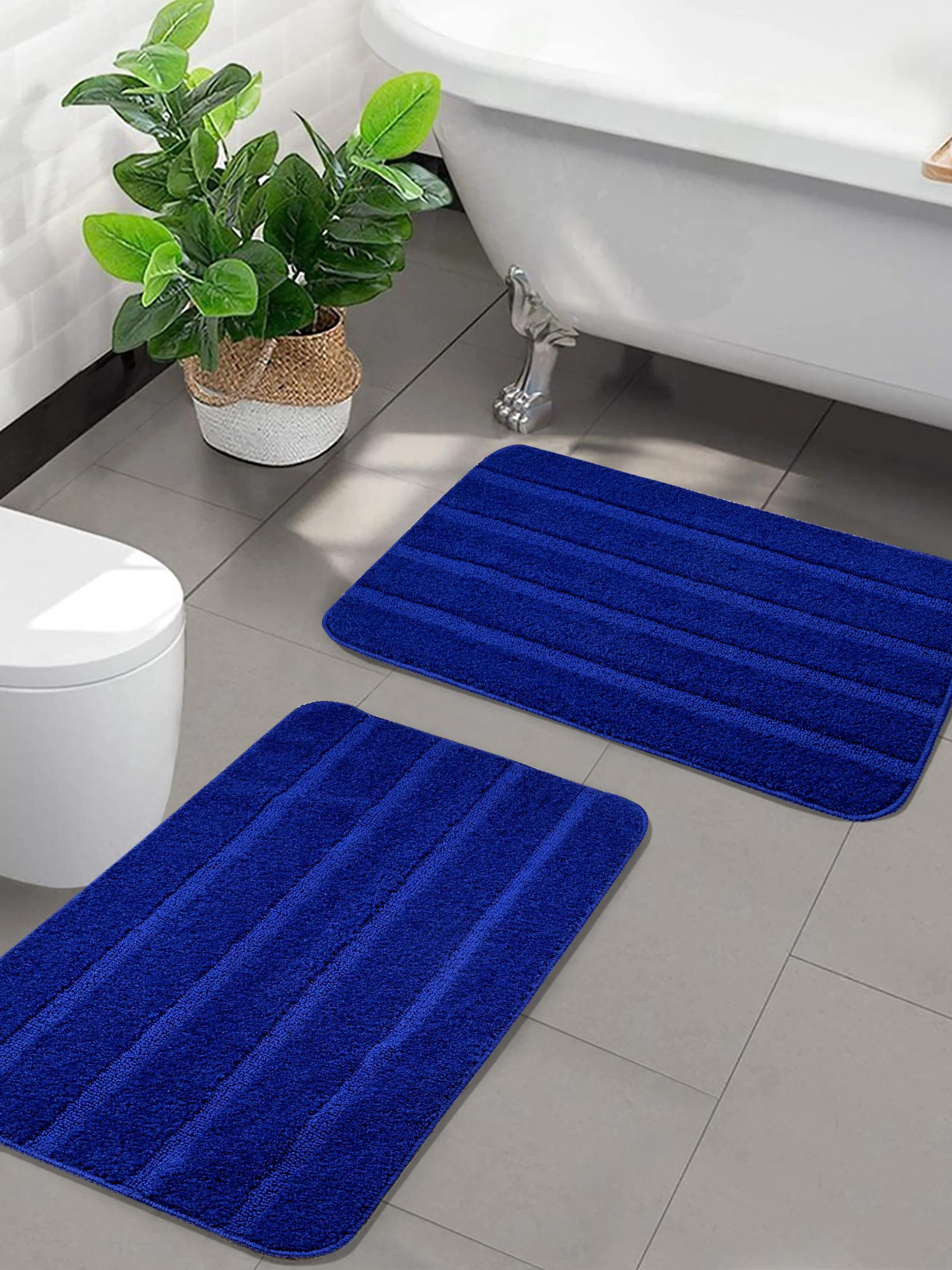 High Low Loop Microfiber Bathmat Set | Anti-Slip & Soft - Image 52