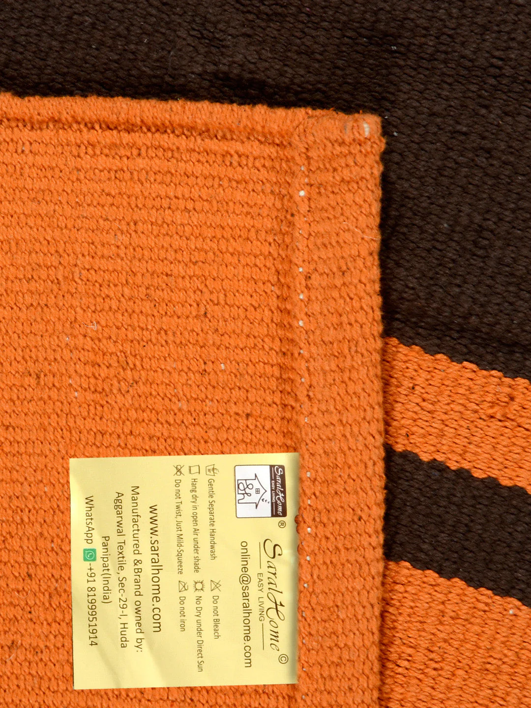 Cotton Hand Woven Stripe Rug | Soft & Decorative - Image 15