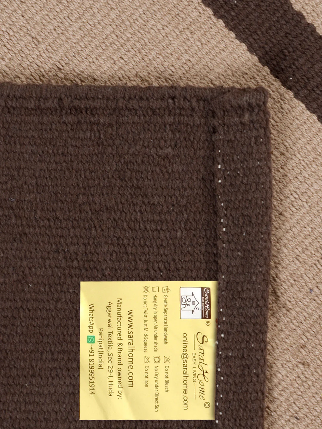 Cotton Hand Woven Stripe Rug | Soft & Decorative - Image 20