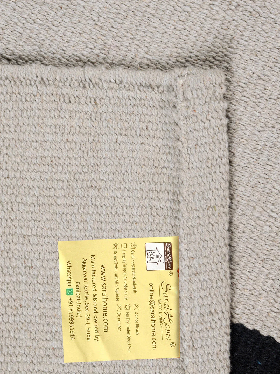 Cotton Hand Woven Stripe Rug | Soft & Decorative - Image 5
