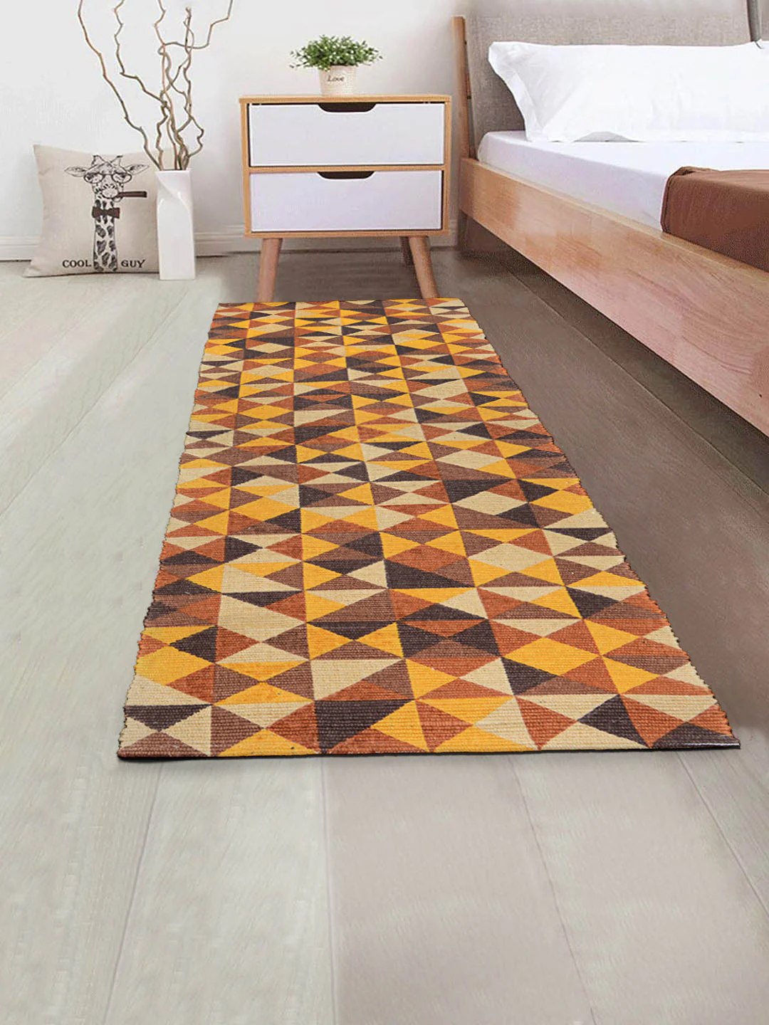 Jaisi Multiuse Cotton Antiskid Runner | Versatile Home Use (50x80 cm)
