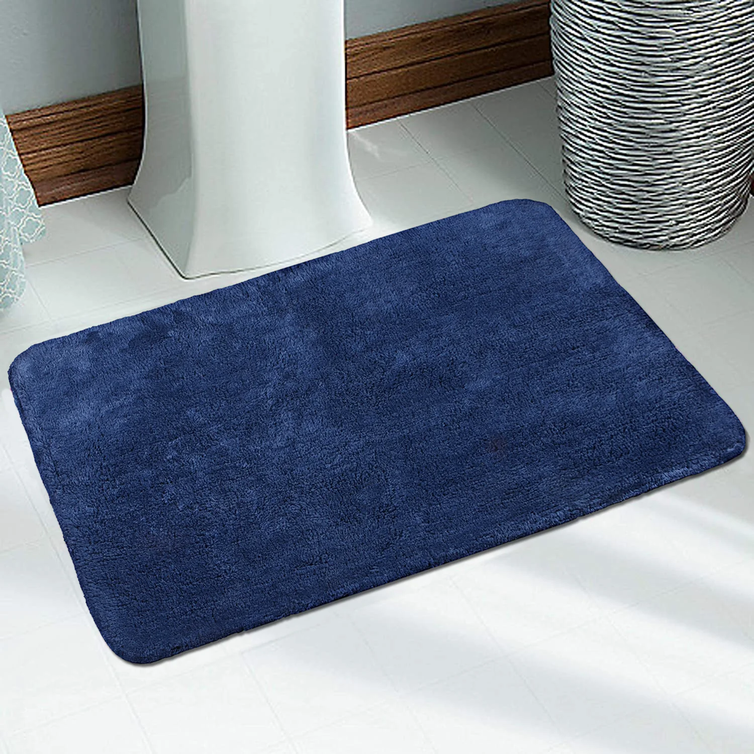 Cotton Anti-Skid Bathmat | Soft & Absorbent (60x100 cm, Light Grey) - Image 16
