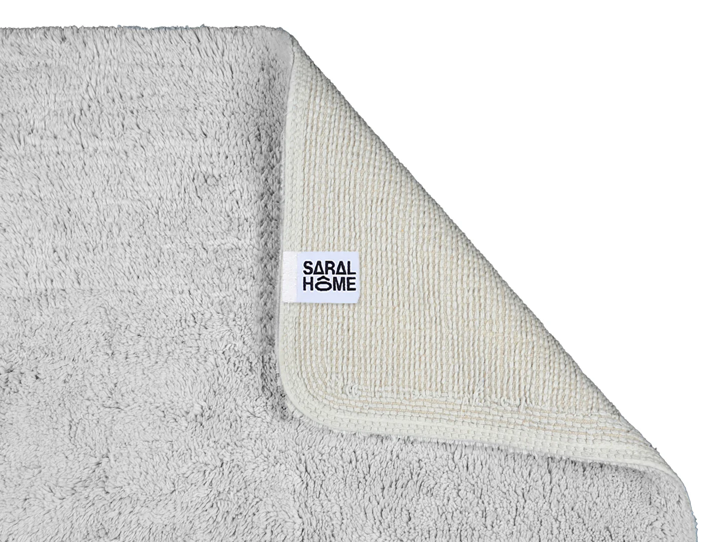 Cotton Anti-Skid Bathmat | Soft & Absorbent (60x100 cm, Light Grey) - Image 5