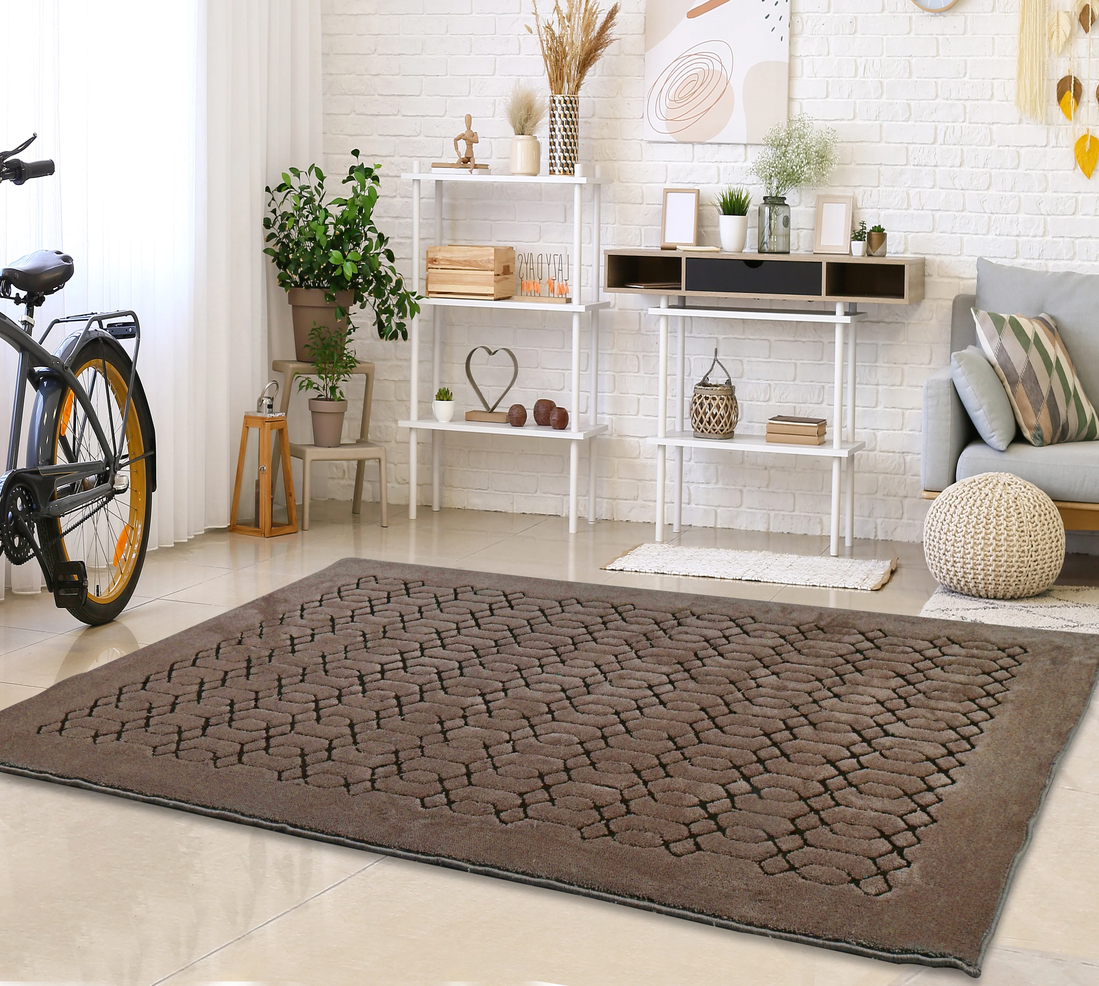 PET Yarn Hand-Tufted Carpet | Eco-Friendly & Strong Backing Design - Image 2
