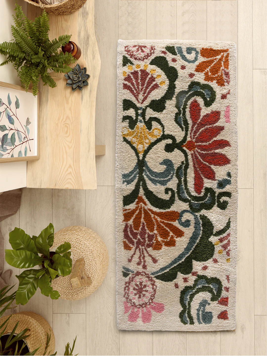 Cotton Hand-Tufted Runner | Strong Anti-Skid Backing - Image 3