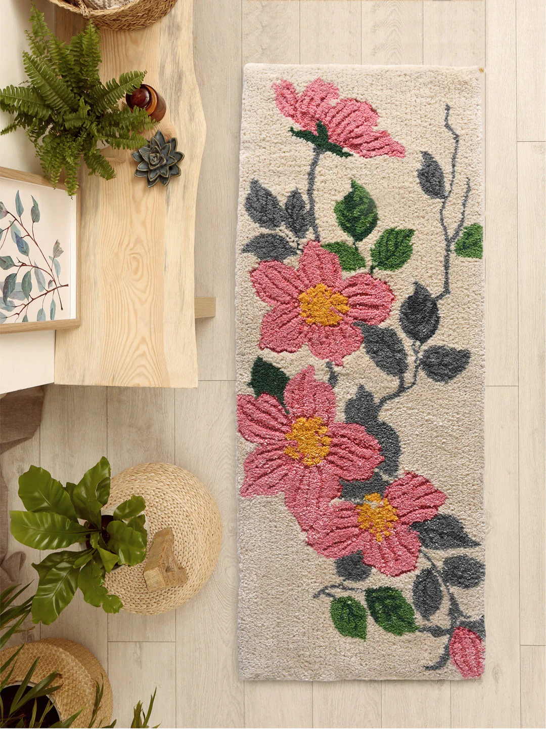 Hand Tufted Cotton Runner | Strong Antiskid Backing (45x120 cm) - Image 9