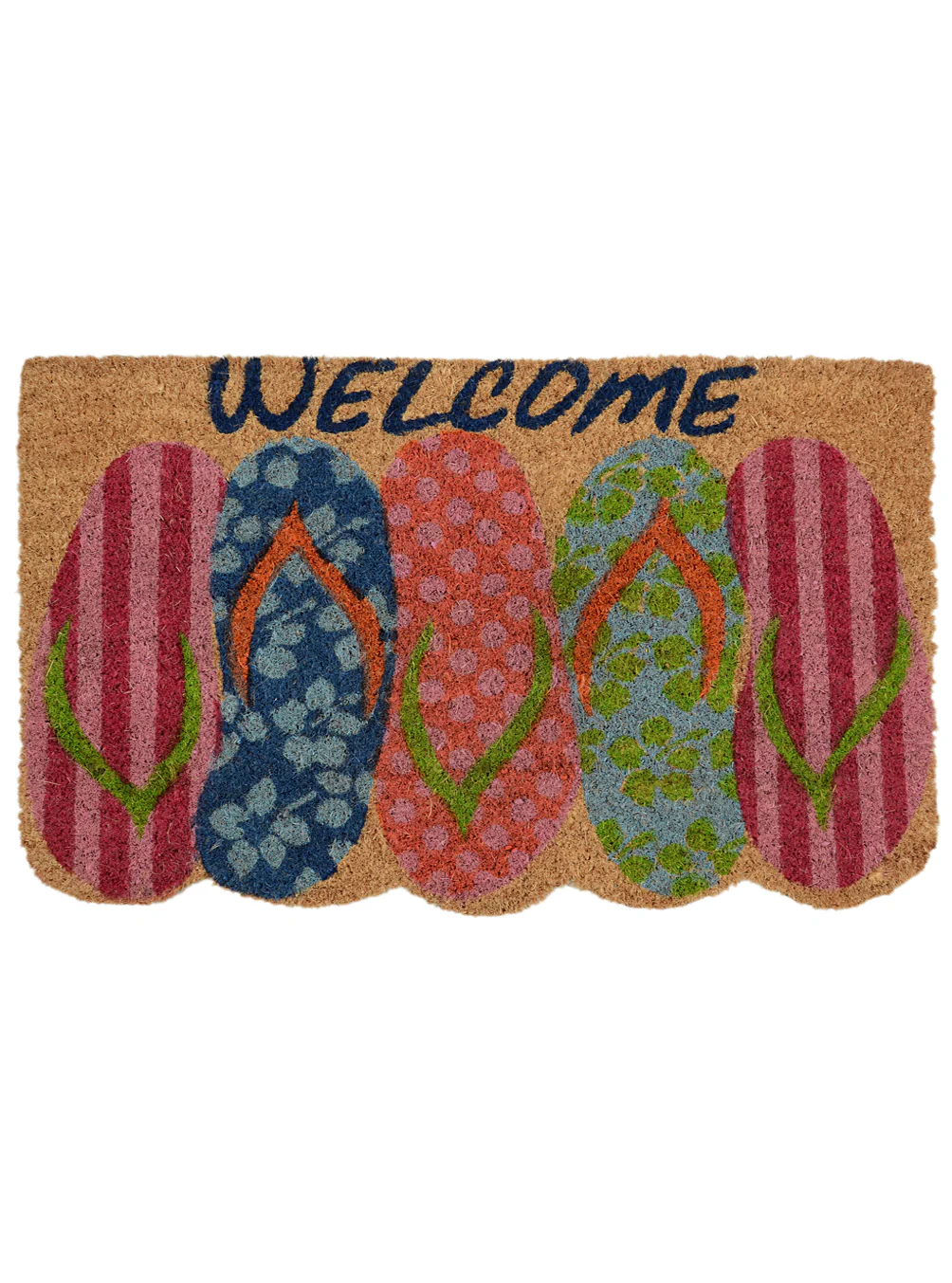 Coir Door Mat with Chappal Design – Quirky Design & Tough Cleaning Fiber - Image 2