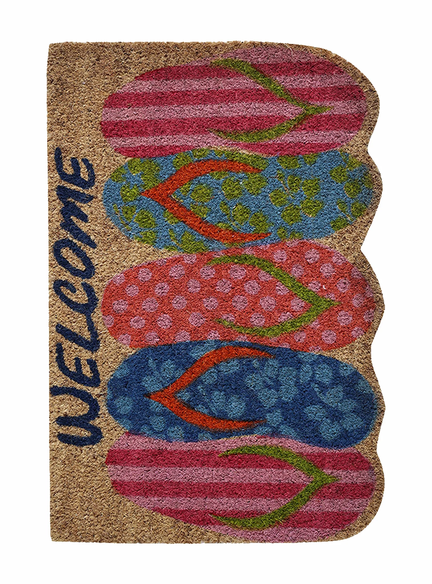 Coir Door Mat with Chappal Design – Quirky Design & Tough Cleaning Fiber - Image 4