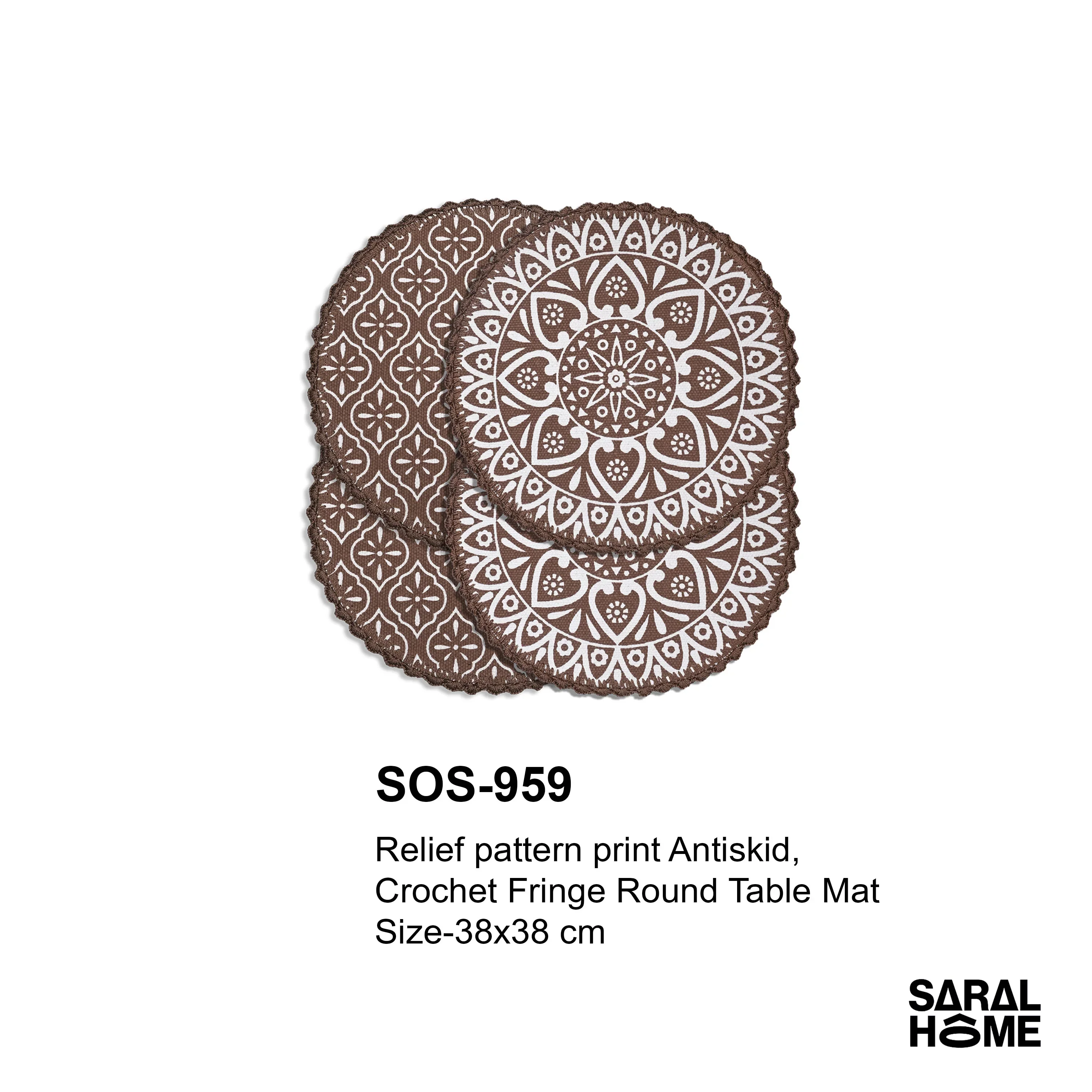GIFT BASKET | Mandala Table Mat Set | 4 Pc Gift Basket - Image 2