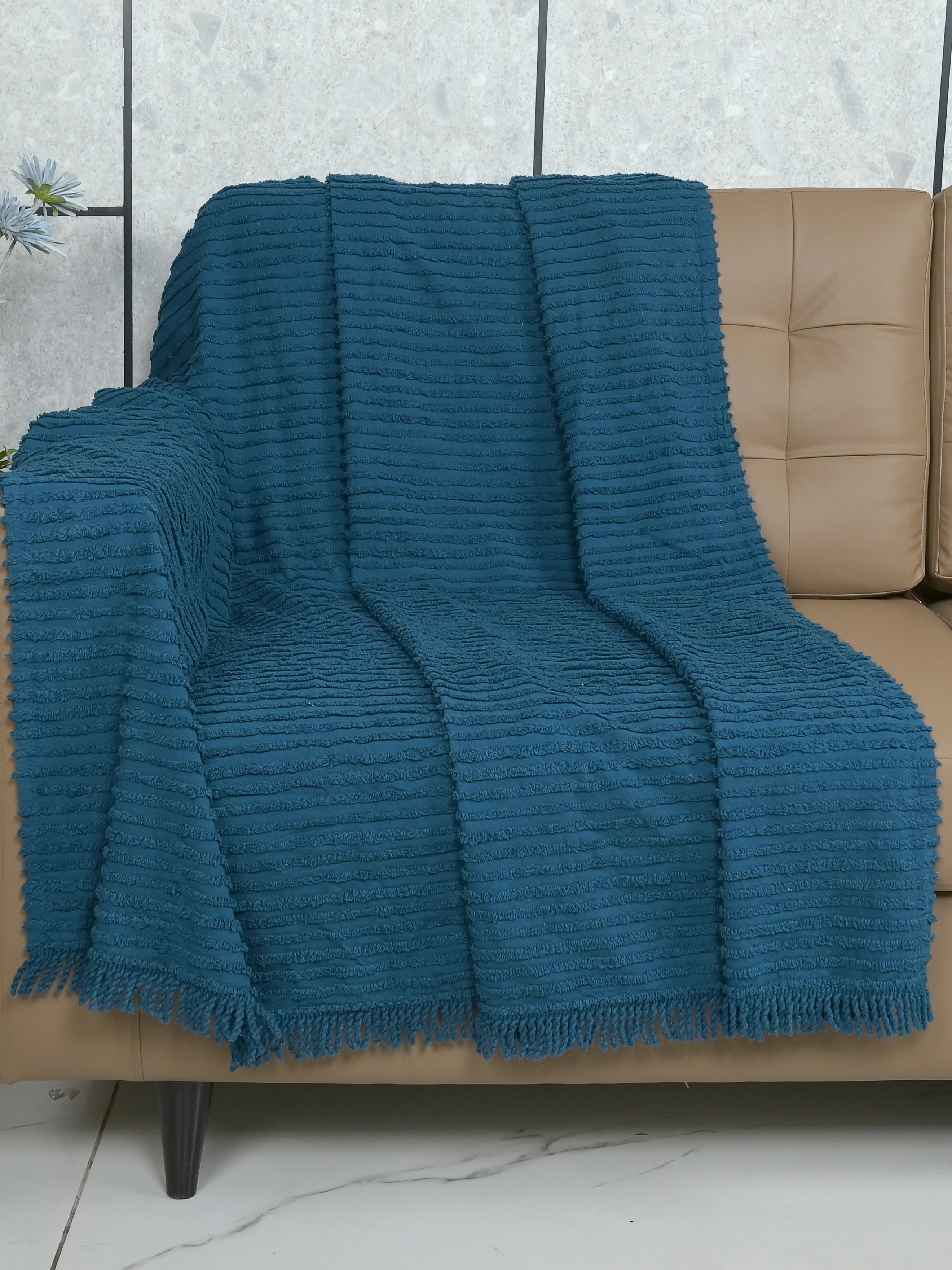 Barkha Stripe Cotton Sofa Throw Cover | Washable & Stylish Design for Living Room - Image 17
