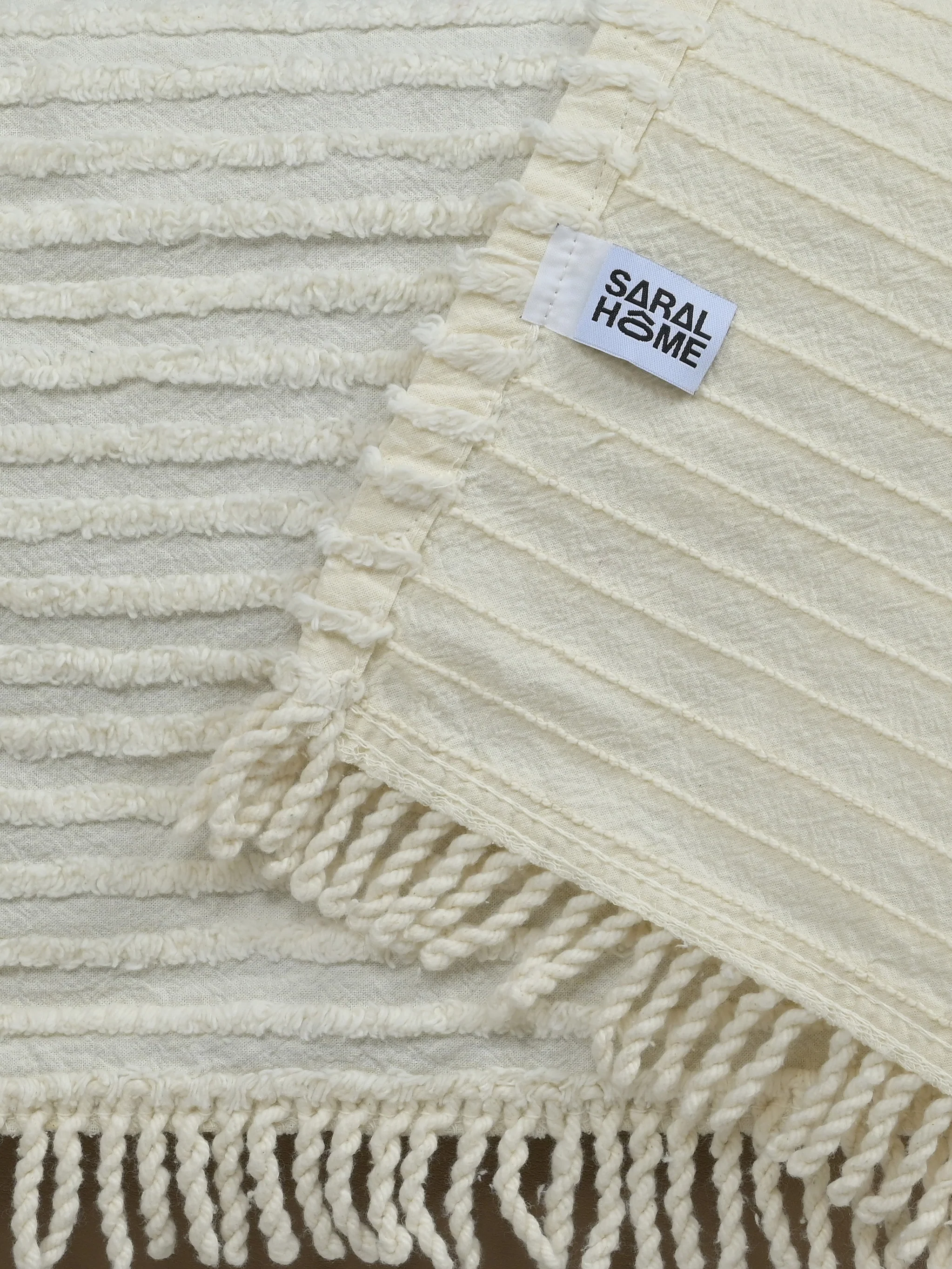 Barkha Stripe Cotton Sofa Throw Cover | Washable & Stylish Design for Living Room - Image 3