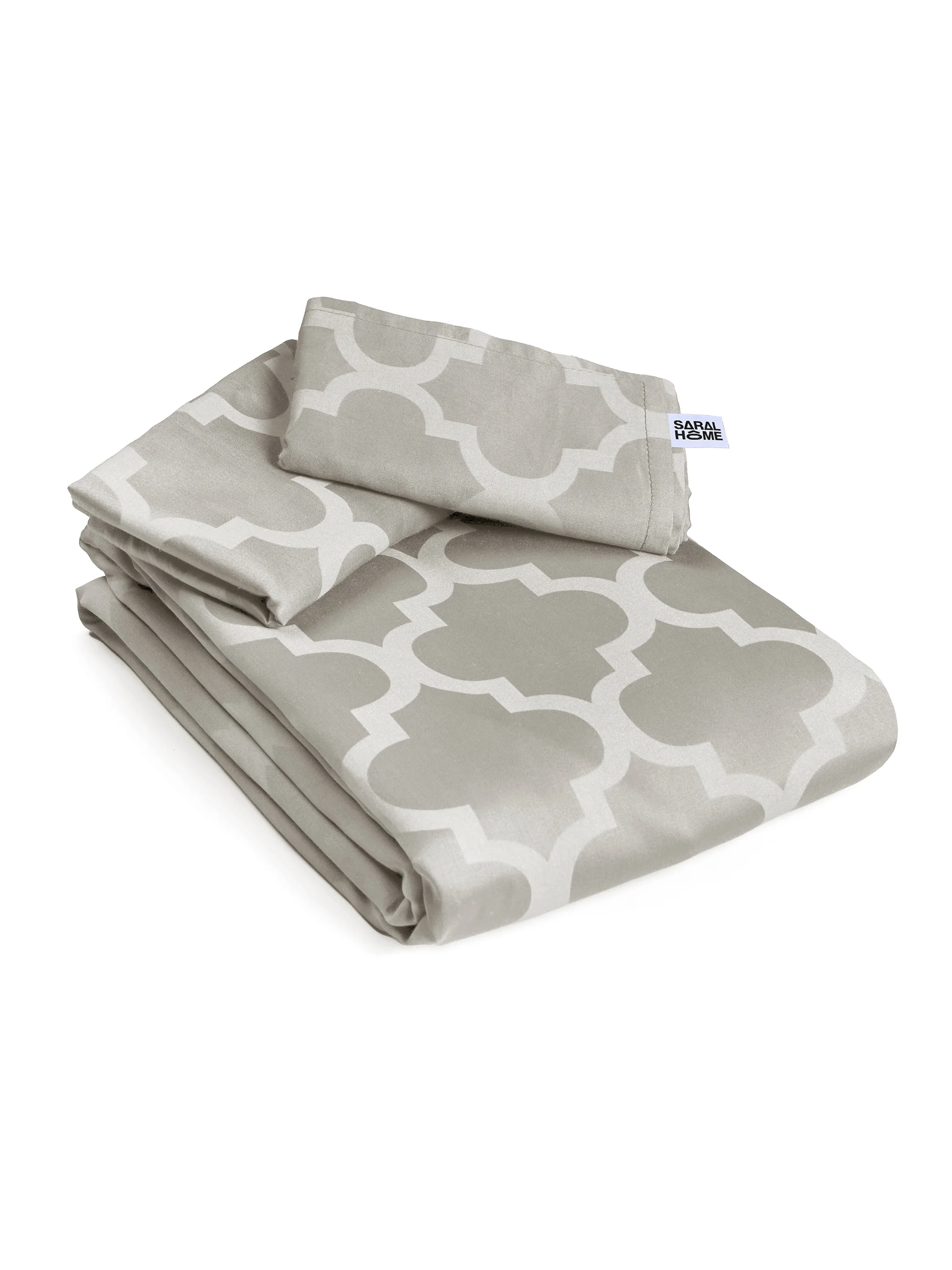 Tangier Soft Satin Weave Cotton Bedsheet | 300 TC | With 2 Pillow Covers - Image 12