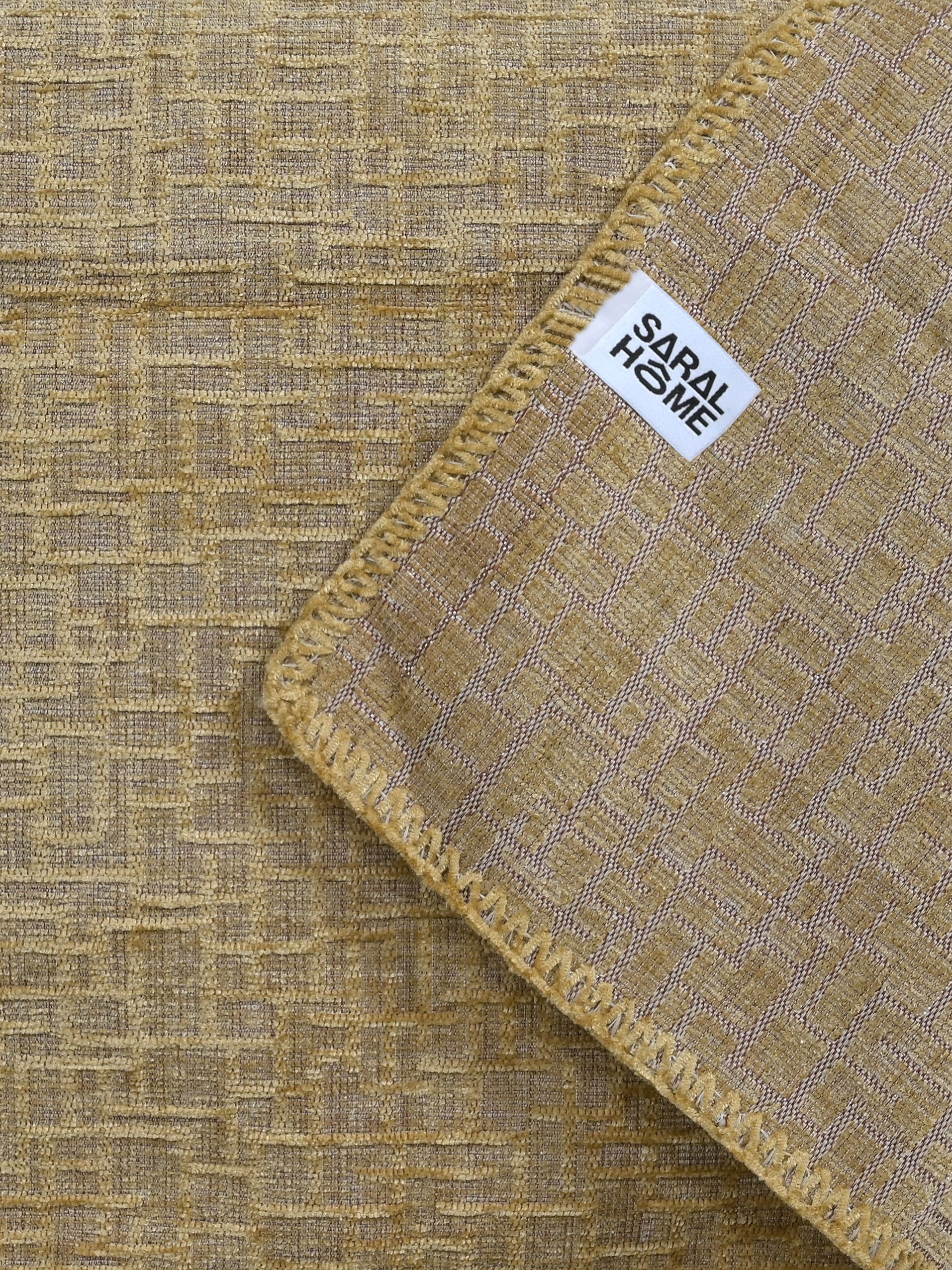 Tic-Tac Velvet Cotton Sofa Throw Cover | Textured Grid Design - Image 23