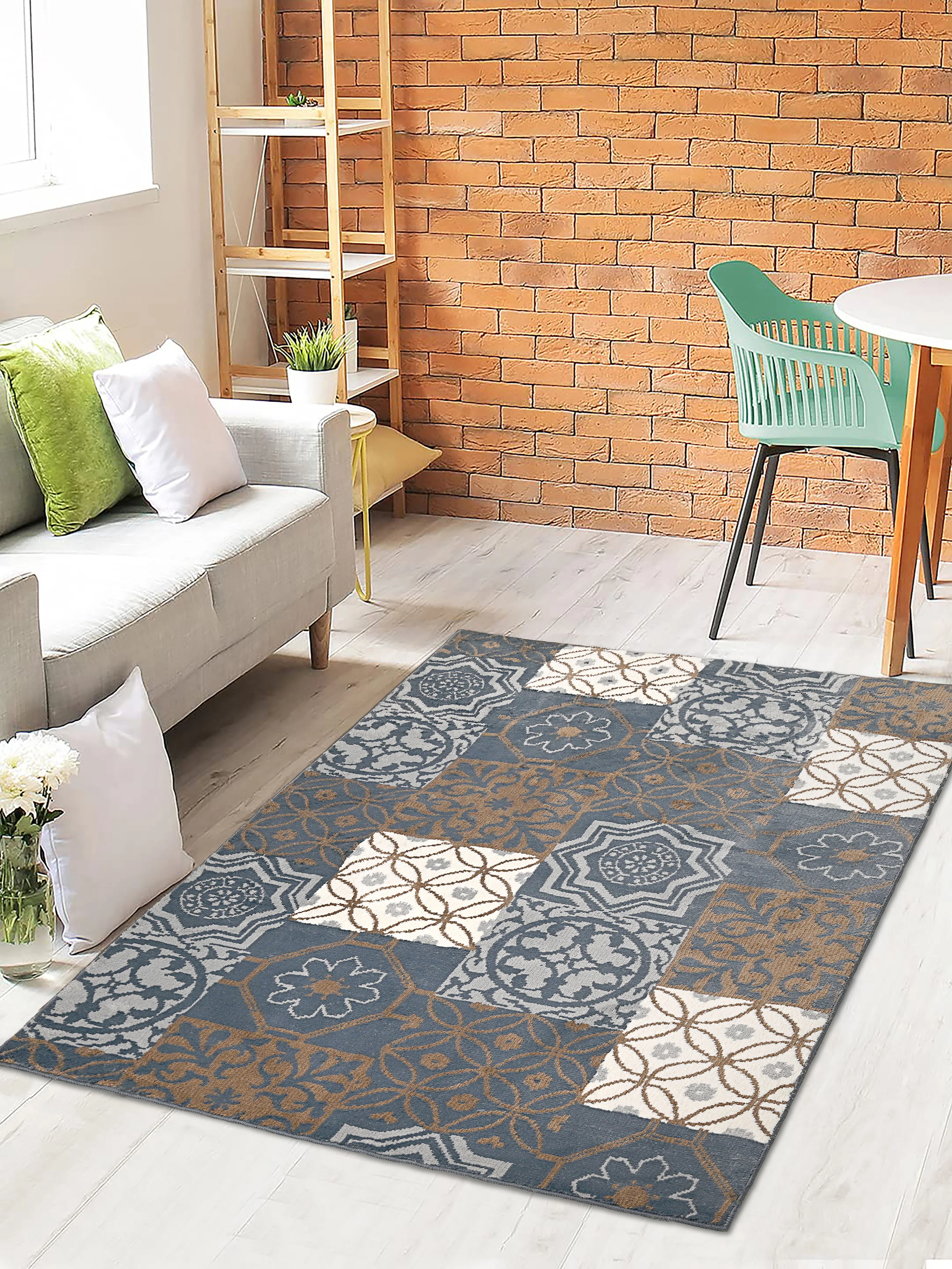 TILES Yarn Art Carpet | Heat Set BCF Yarn with Modern Tile Motif - Image 7