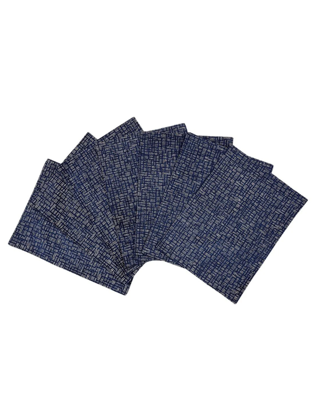 Unique Quality Viscose Dining Placemats – Set of 6 (Blue, 34x45 cm) | Elegant Shine & Easy Clean - Image 2