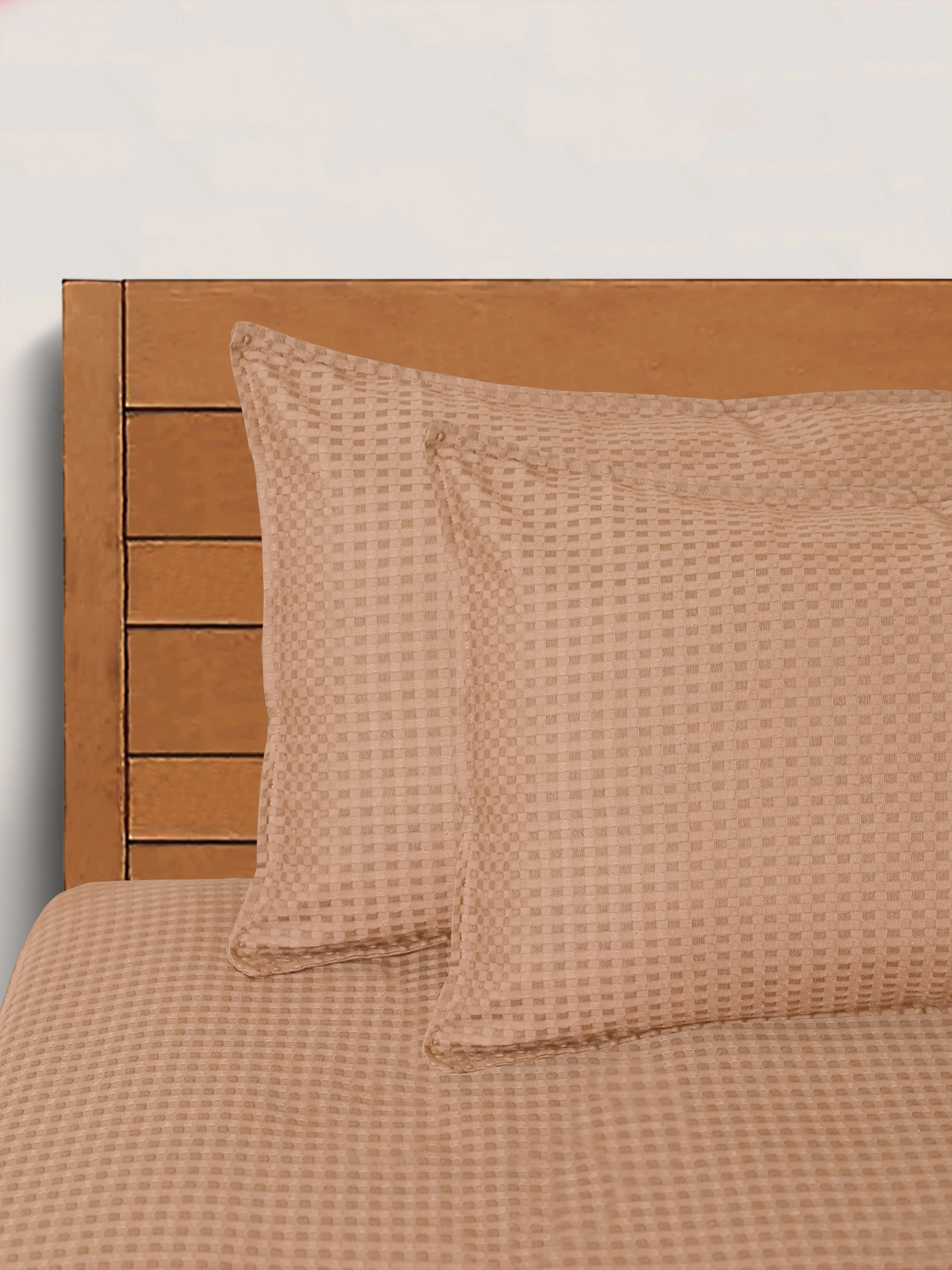 Waffle Weave Cotton Bed Cover with Pillow Covers - Image 16
