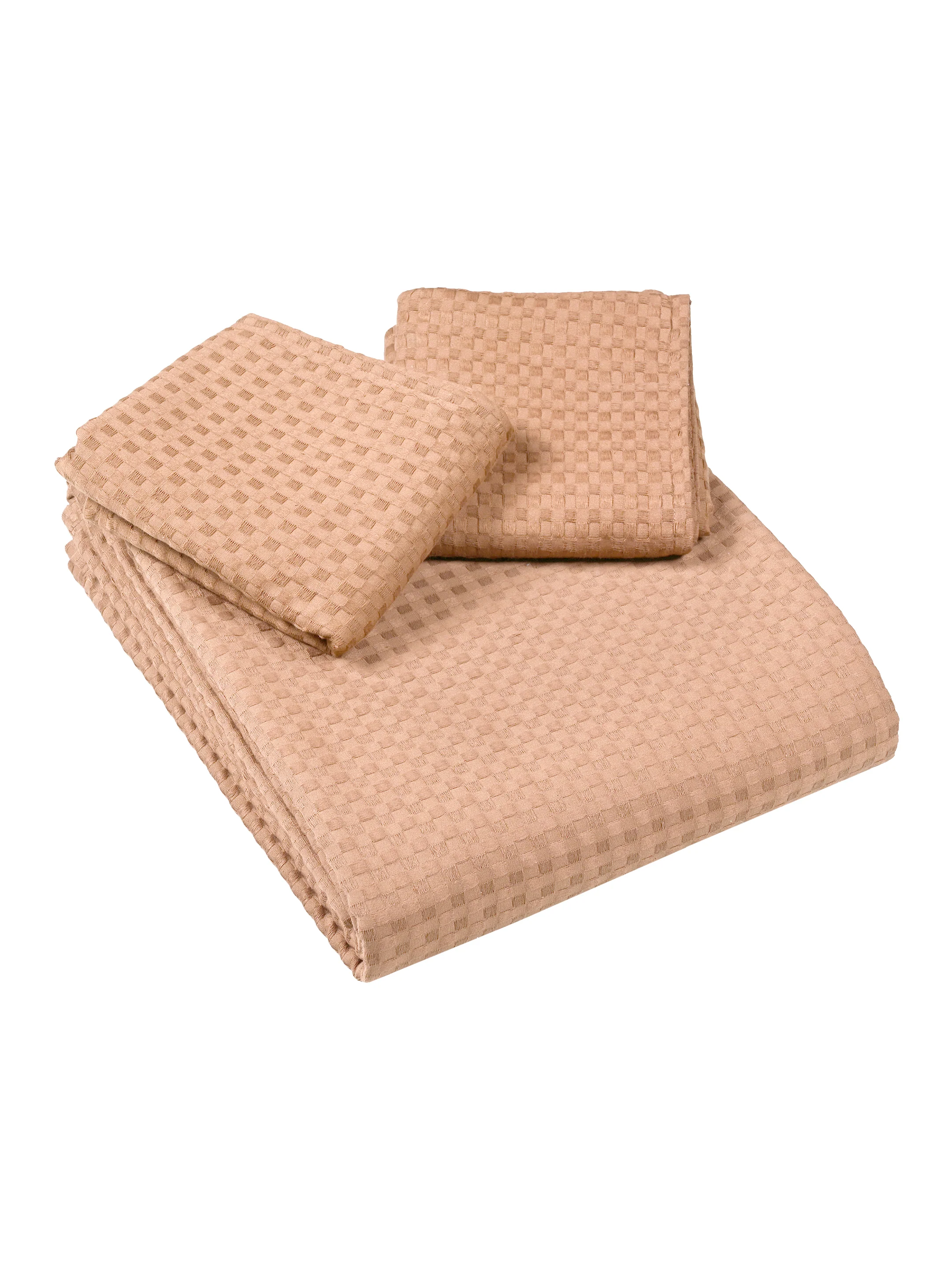 Waffle Weave Cotton Bed Cover with Pillow Covers - Image 12