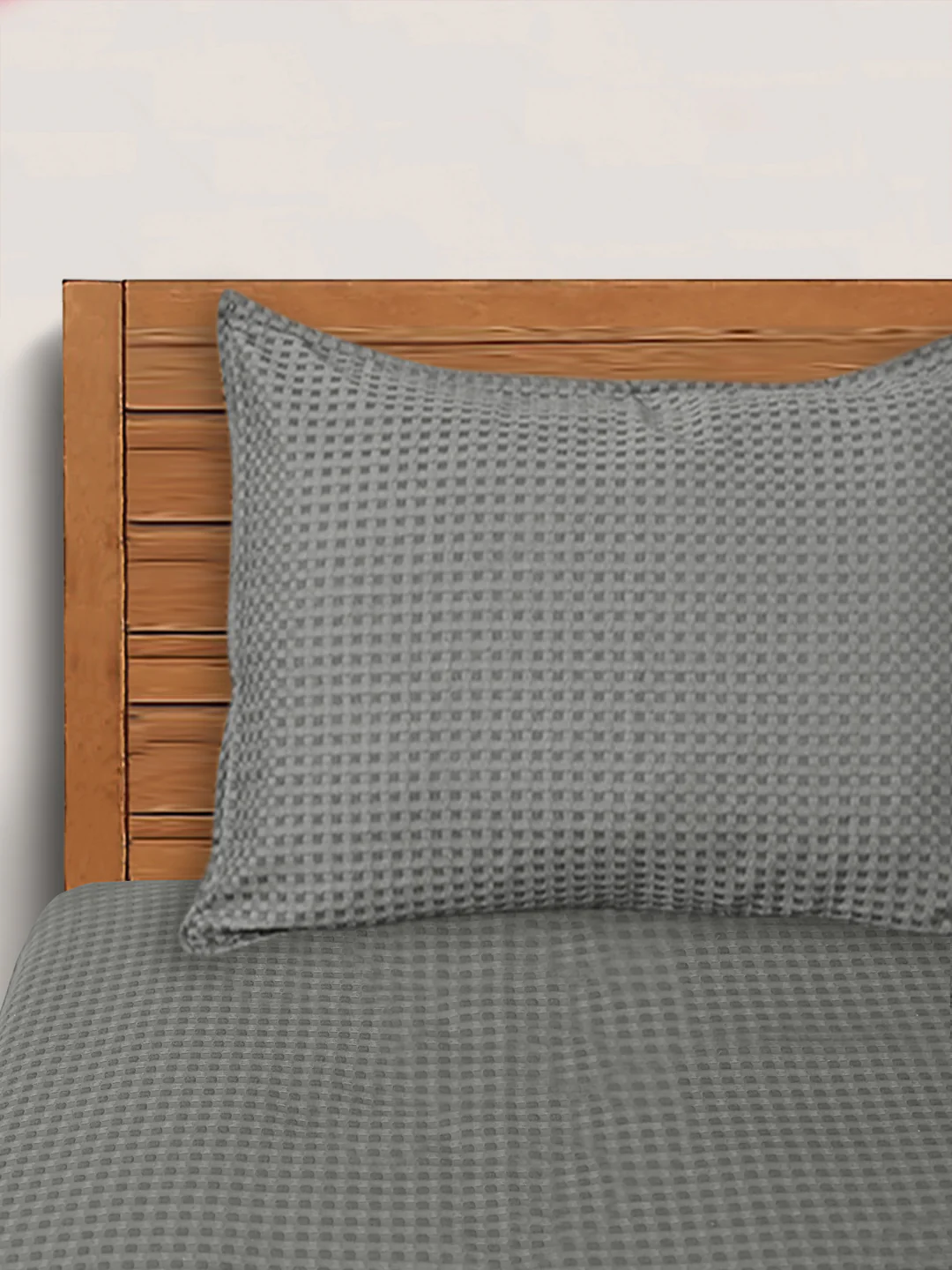 Waffle Weave Cotton Bed Cover with Pillow Covers - Image 25