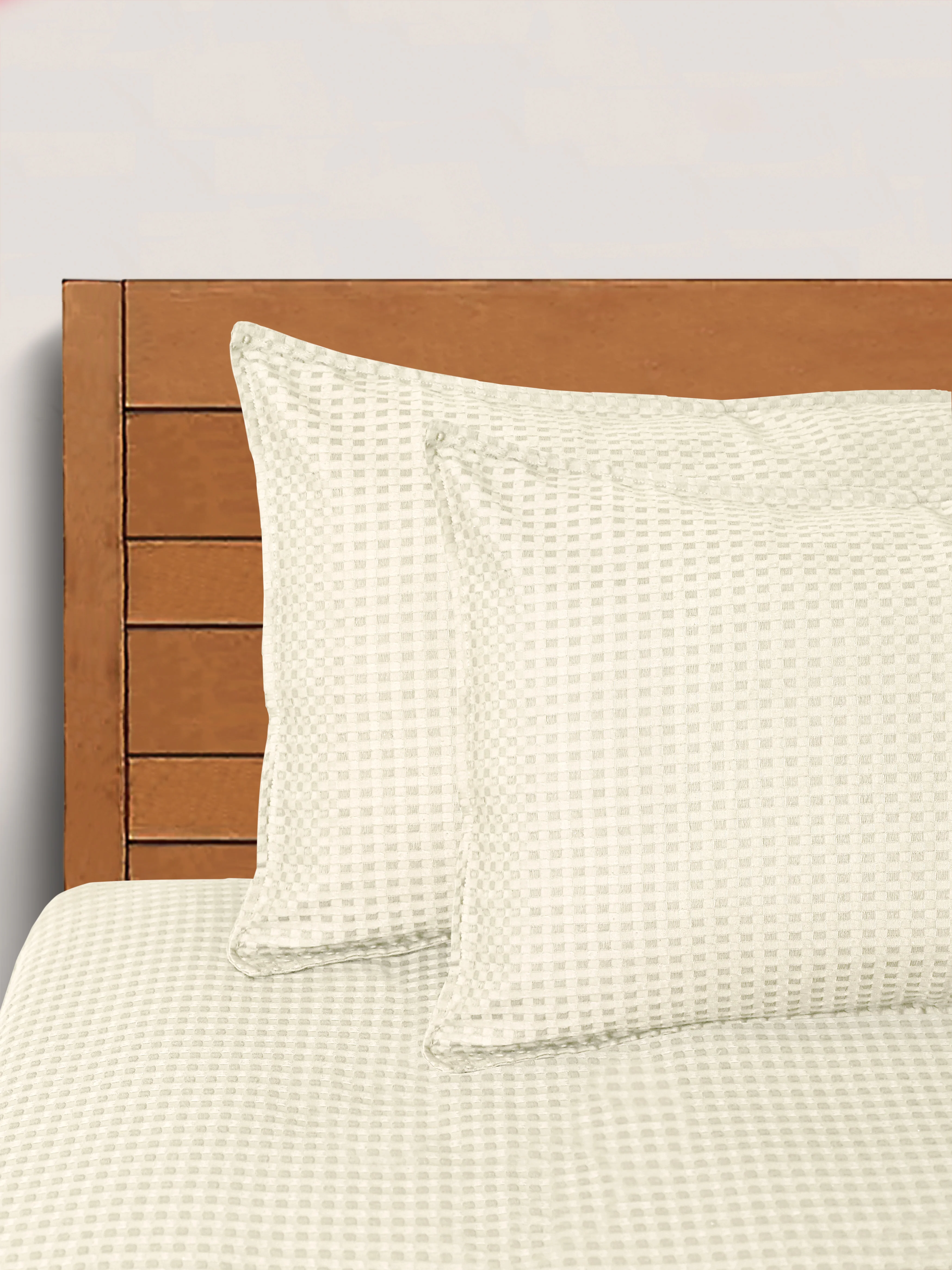 Waffle Weave Cotton Bed Cover with Pillow Covers - Image 40