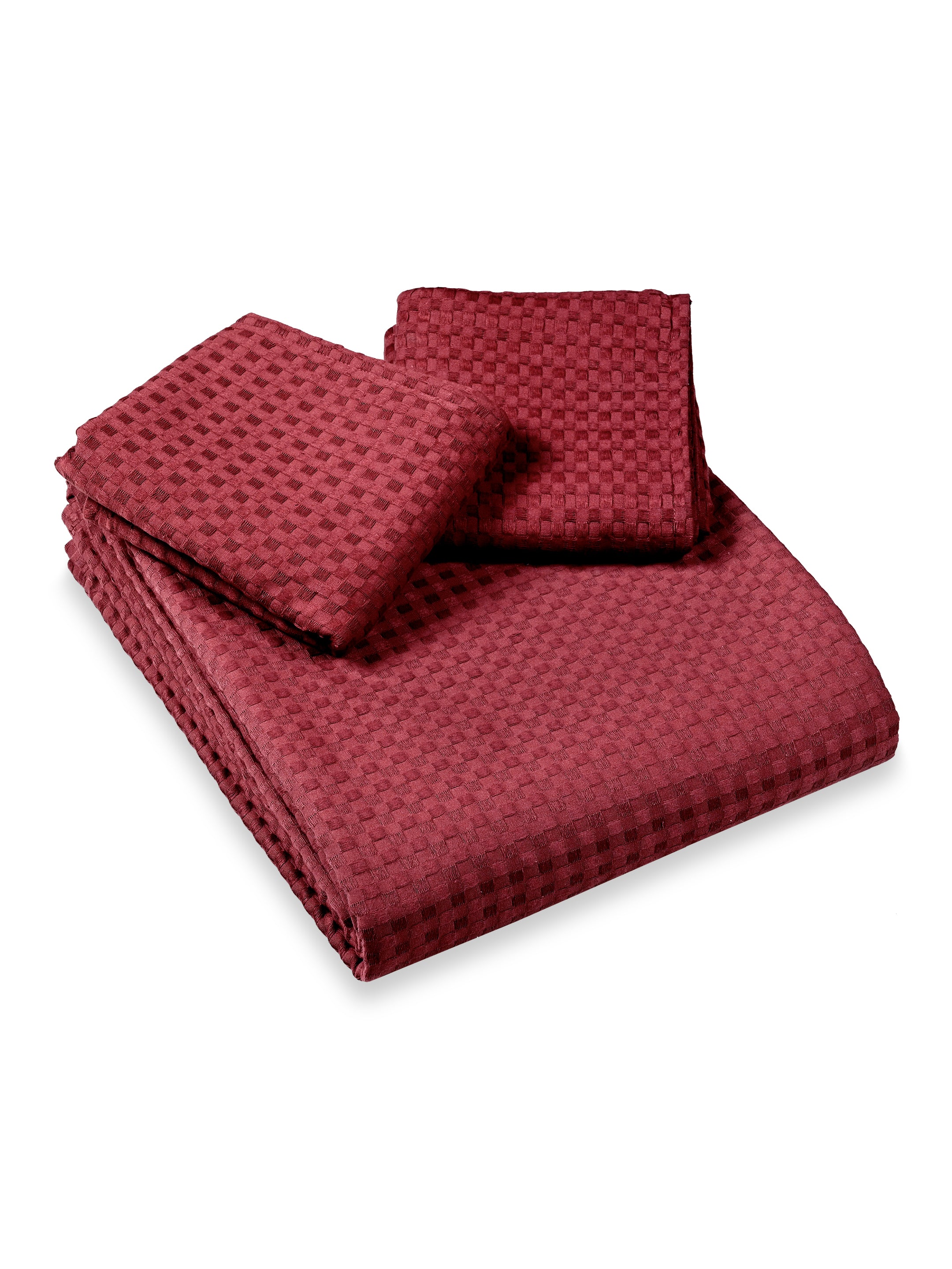 Waffle Weave Cotton Bed Cover with Pillow Covers - Image 20