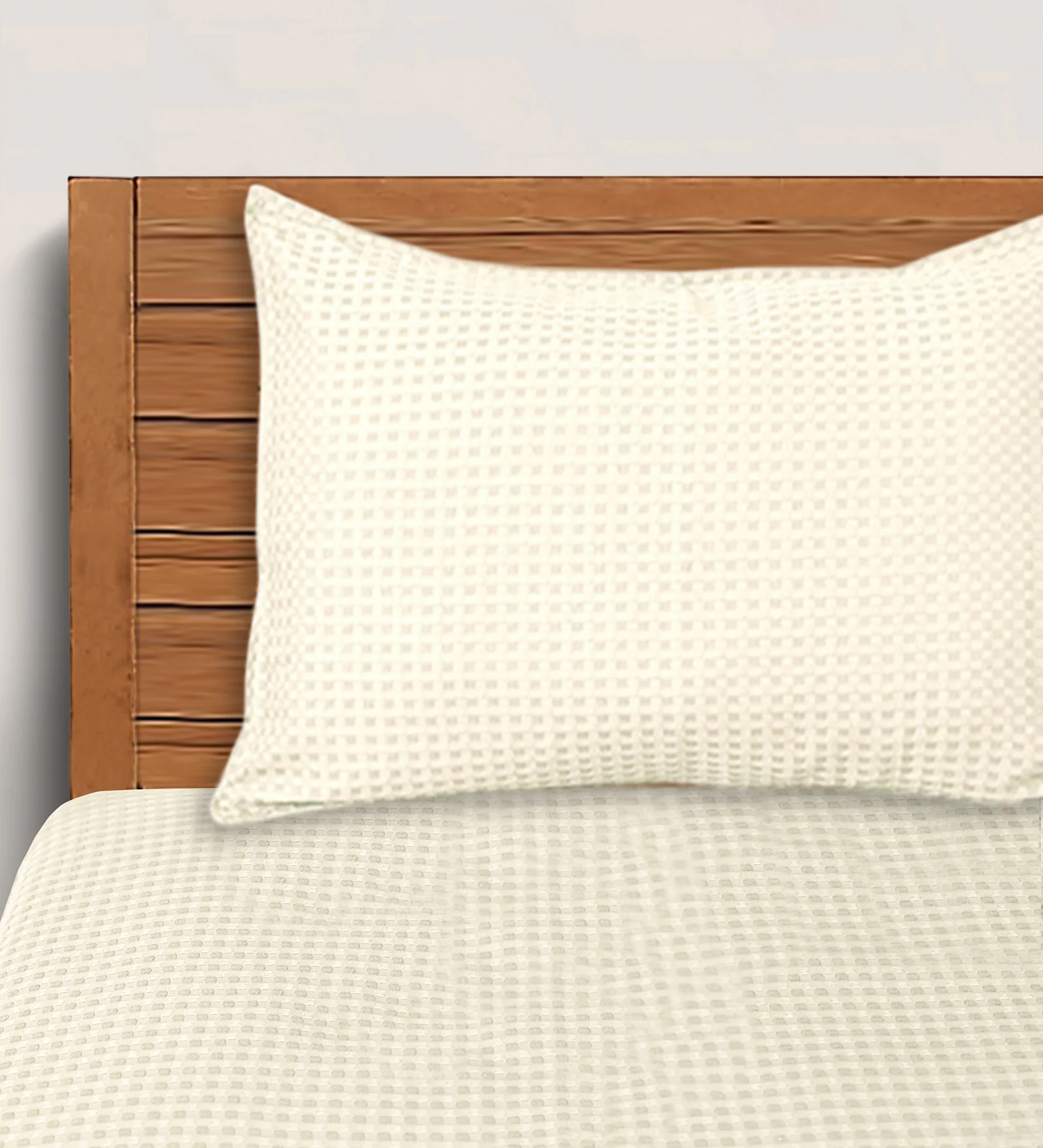 Waffle Weave Cotton Bed Cover with Pillow Covers - Image 33