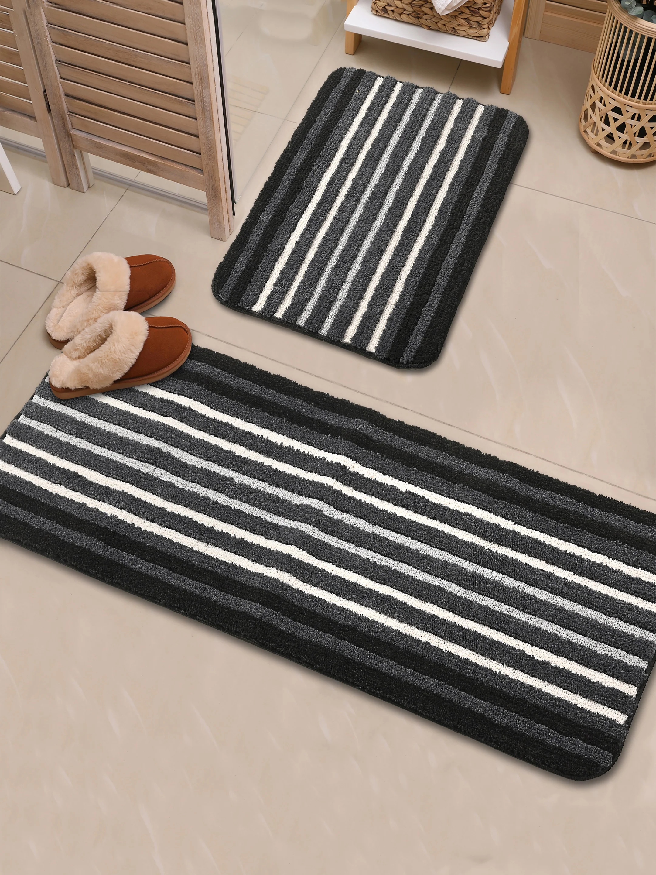 WOW Microfiber Bathmat Set | 40x58 & 40x100 cm | Anti-Slip & Quick Dry - Image 14