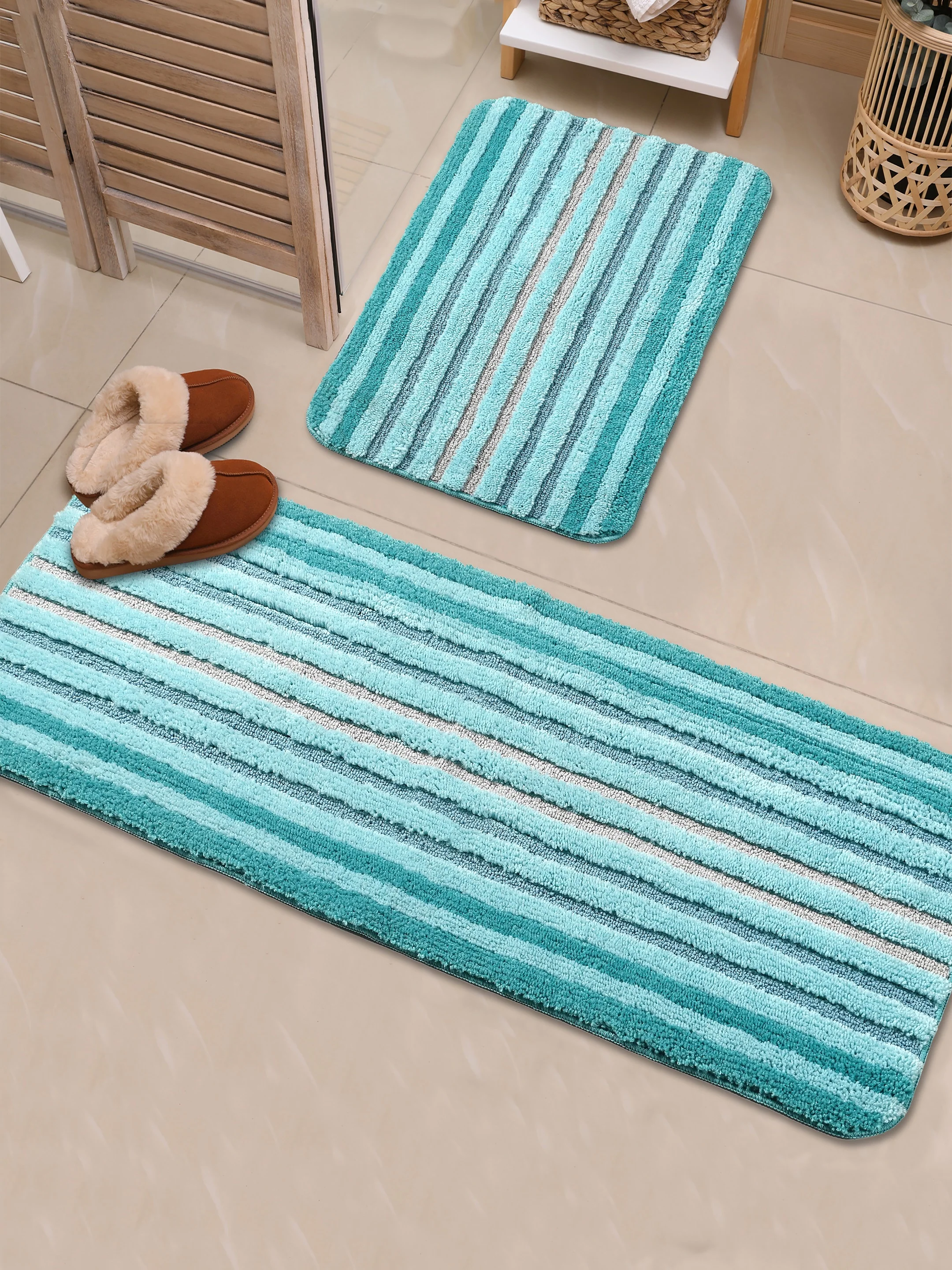 WOW Microfiber Bathmat Set | 40x58 & 40x100 cm | Anti-Slip & Quick Dry - Image 26