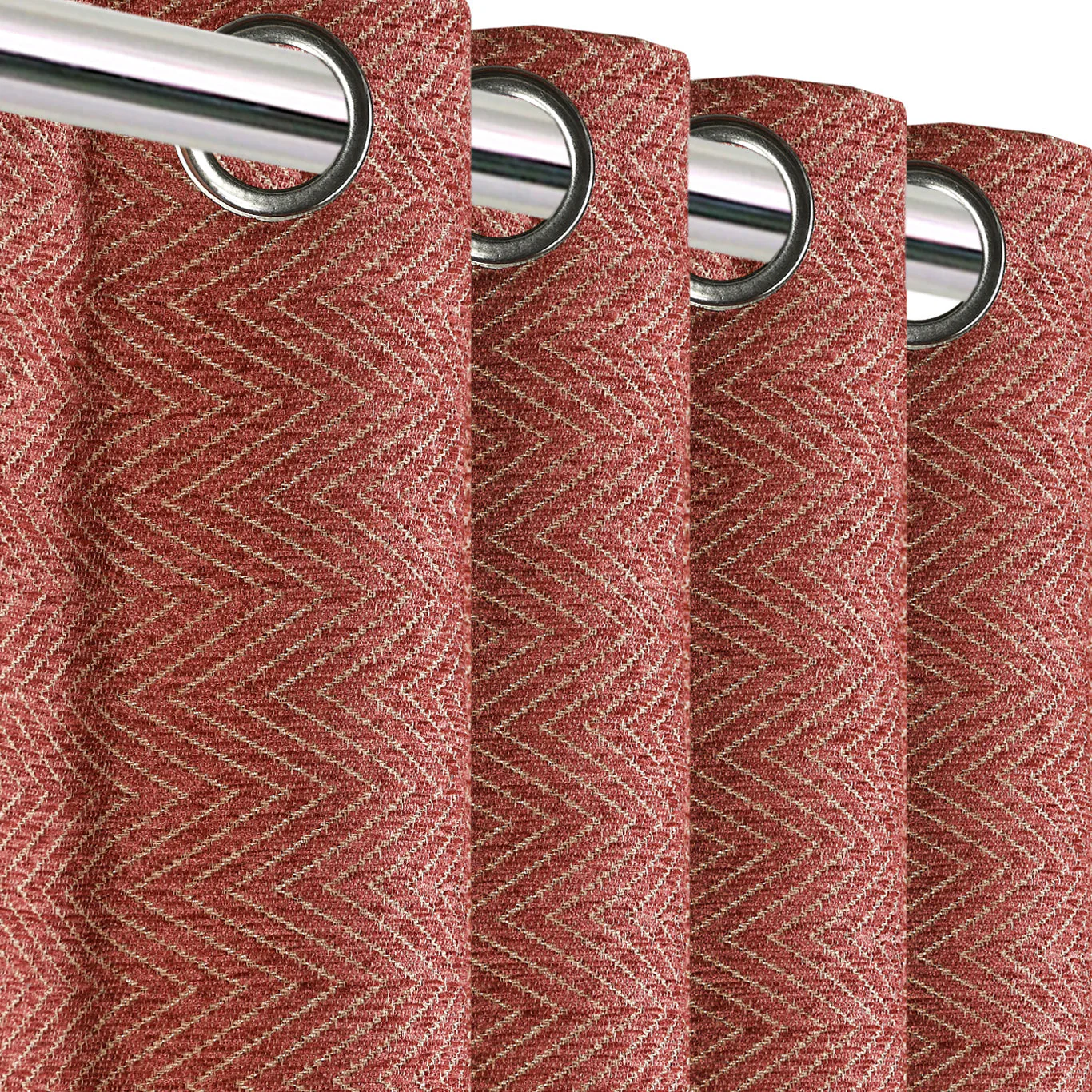 Zig Zag Damask Chenille Jacquard Curtains | Textured Luxury for Living Room - Image 5