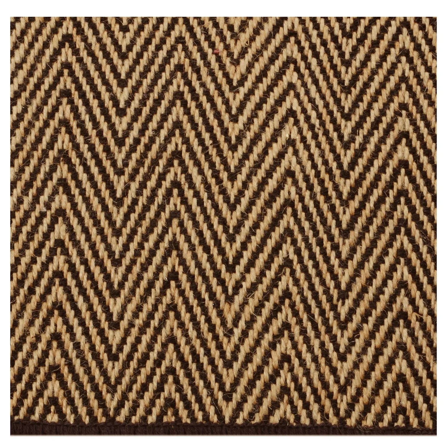 Zig Zag Jute Cotton Woven Carpet | Handwoven Pattern with Anti-Skid Base - Image 3